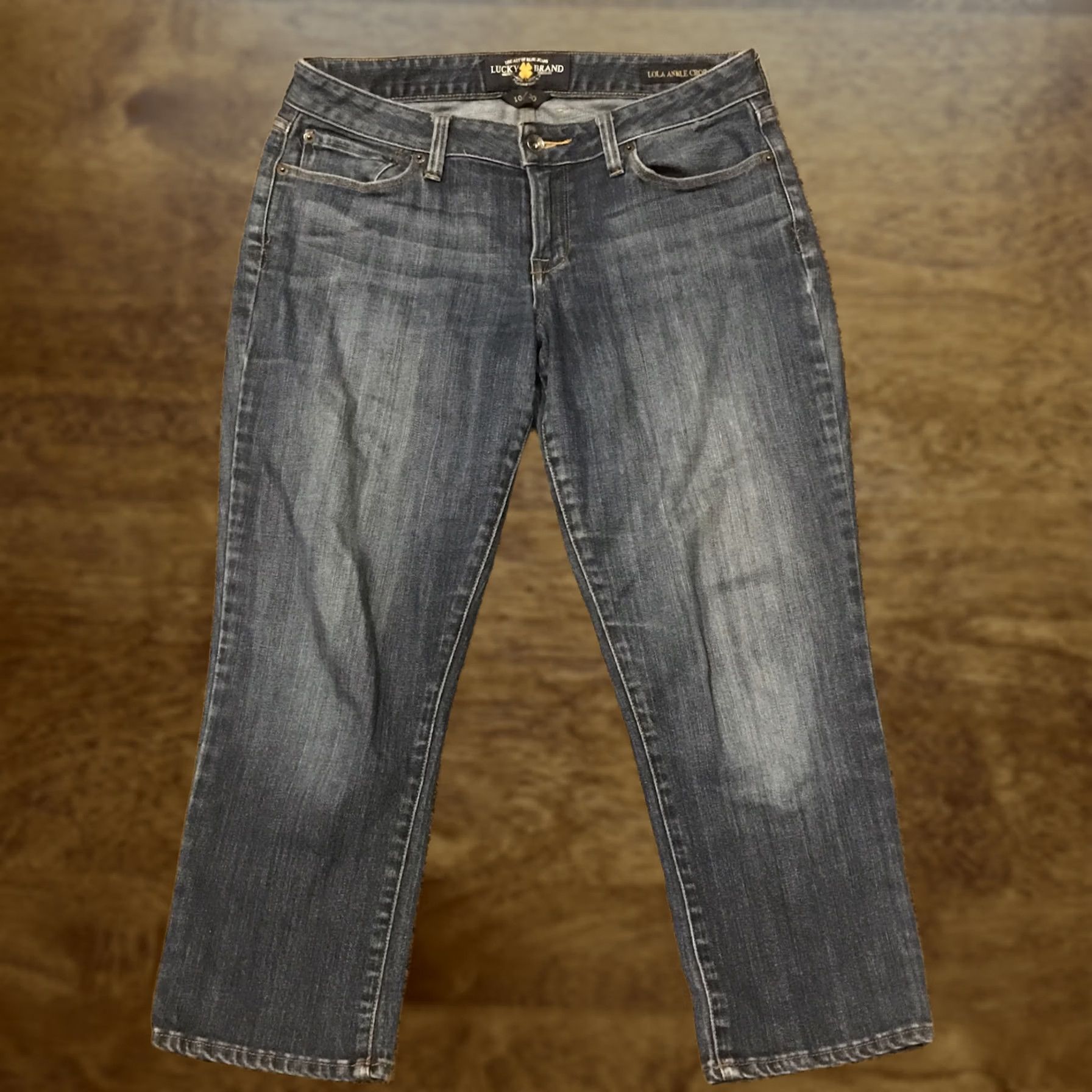 Lucky Brand Lucky Brand Jeans Womens Size 10 Lola Ankle Crop Denim B18 Blue Mid Rise Inseam 24 Inches Size 32" / US 10 / IT 46 - 1 Thumbnail