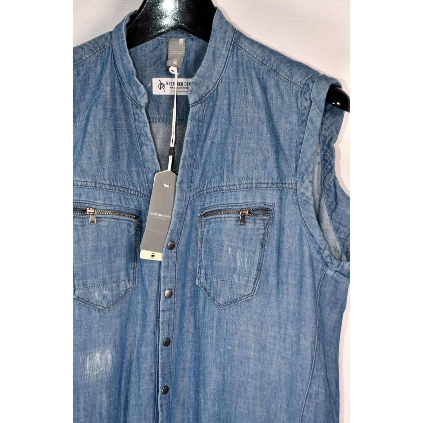G-Star G-Star Jumpsuit Womens Sleeveless Denim 100% Cotton Blue S Vintage? No Size 28" / US 6 / IT 42 - 3 Thumbnail