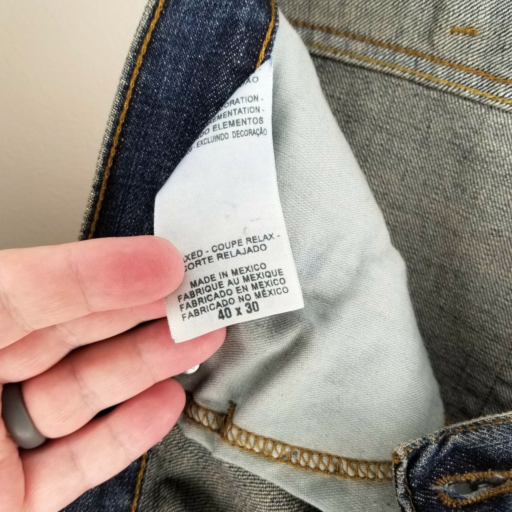 Levi's LEVI'S Relaxed Straight Leg Blue Jeans Adult 40x30 Mens Size US 40 / EU 56 - 3 Thumbnail