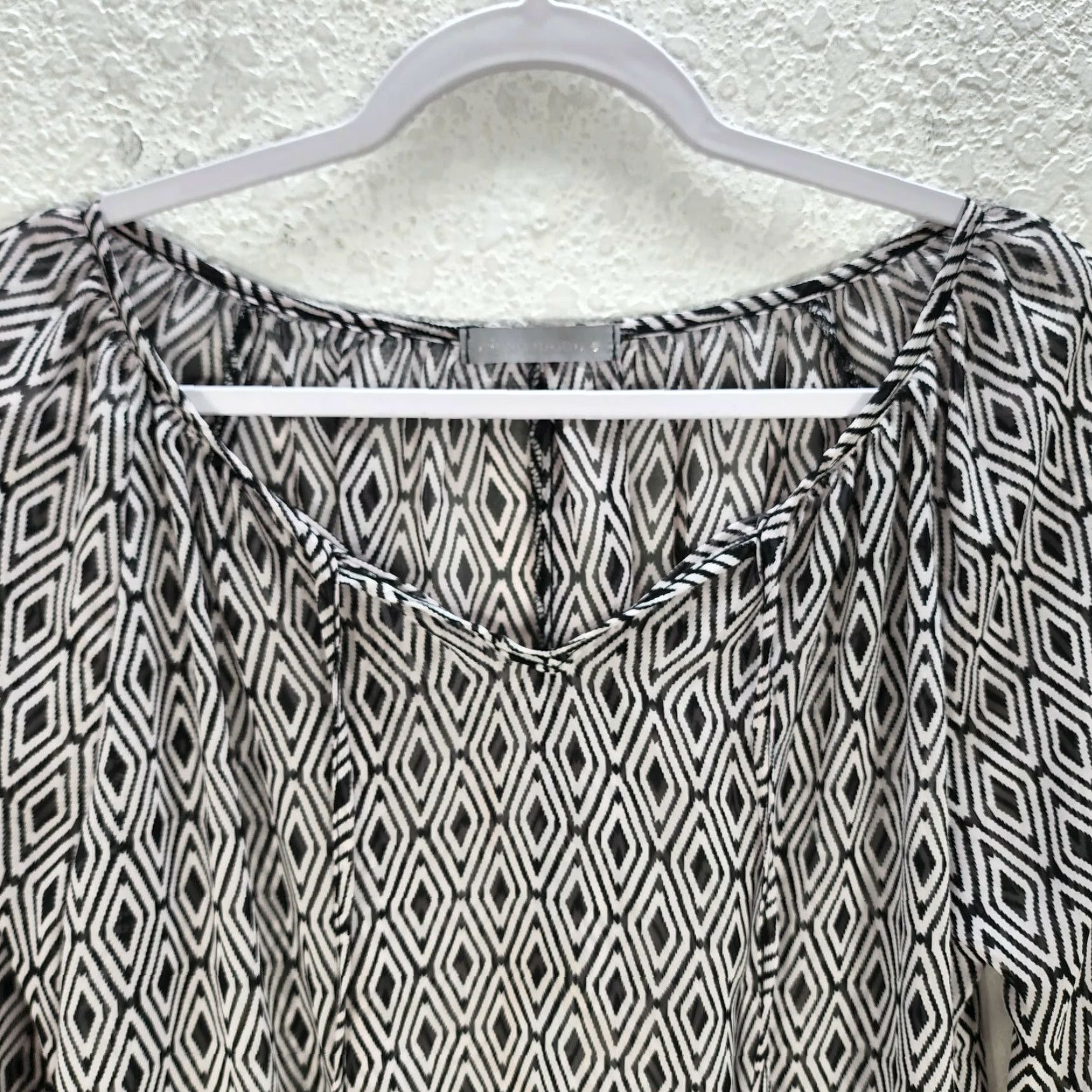 Vintage VINTAGE Olivia Moon Black Beige Geometric Relaxed Backless Blouse SP Woman Packaged as PS? Size S / US 4 / IT 40 - 3 Thumbnail