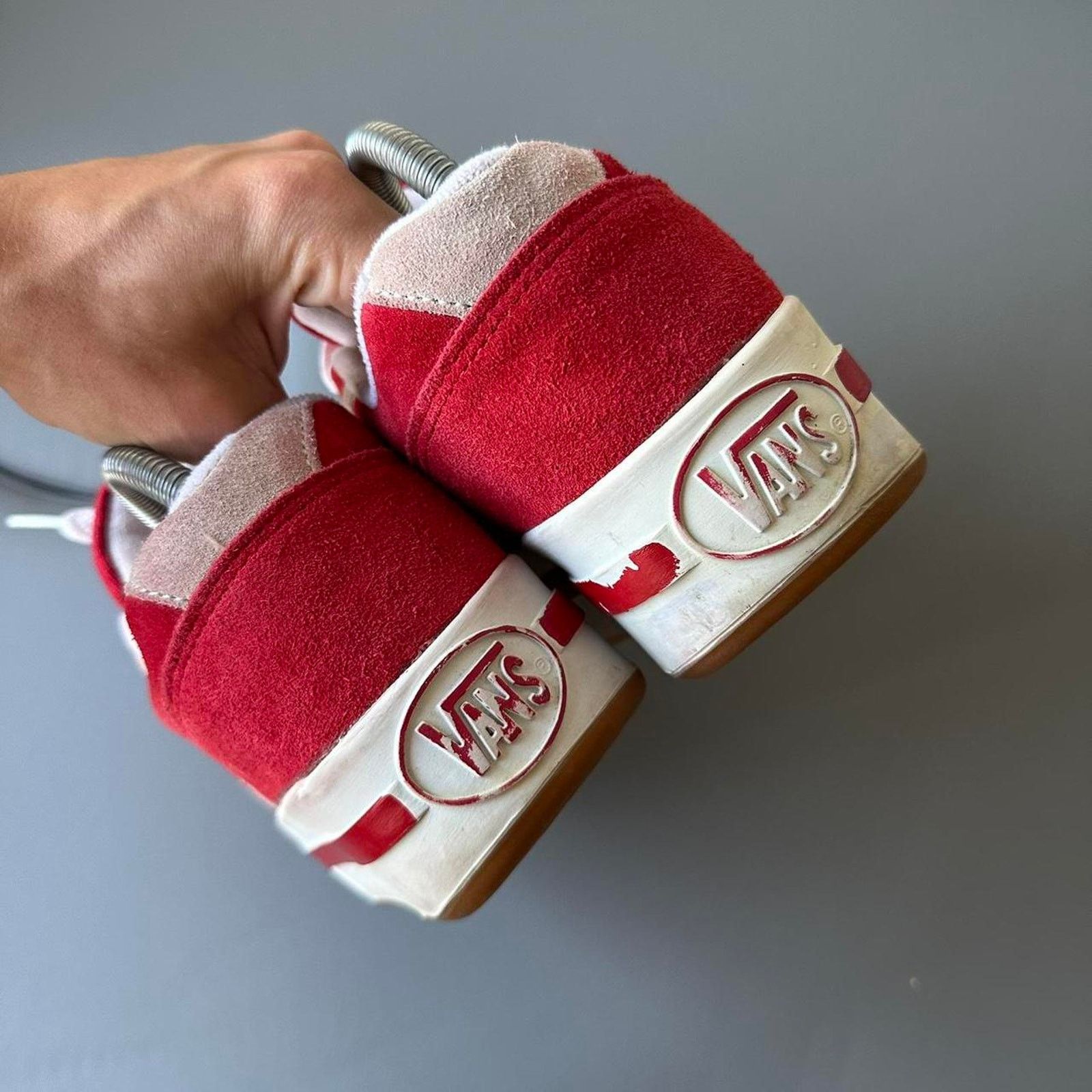 Vans Super Rare Vintage 90s Red Platform Chunky Skate Shoe Size US 6.5 / EU 39-40 - 3 Thumbnail