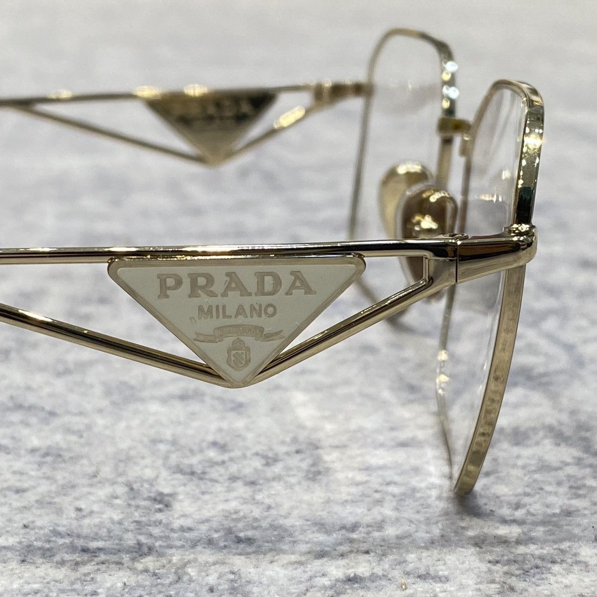 Prada PRADA 0PR A51V ZVN1O1 PALE GOLD Size ONE SIZE - 3 Thumbnail