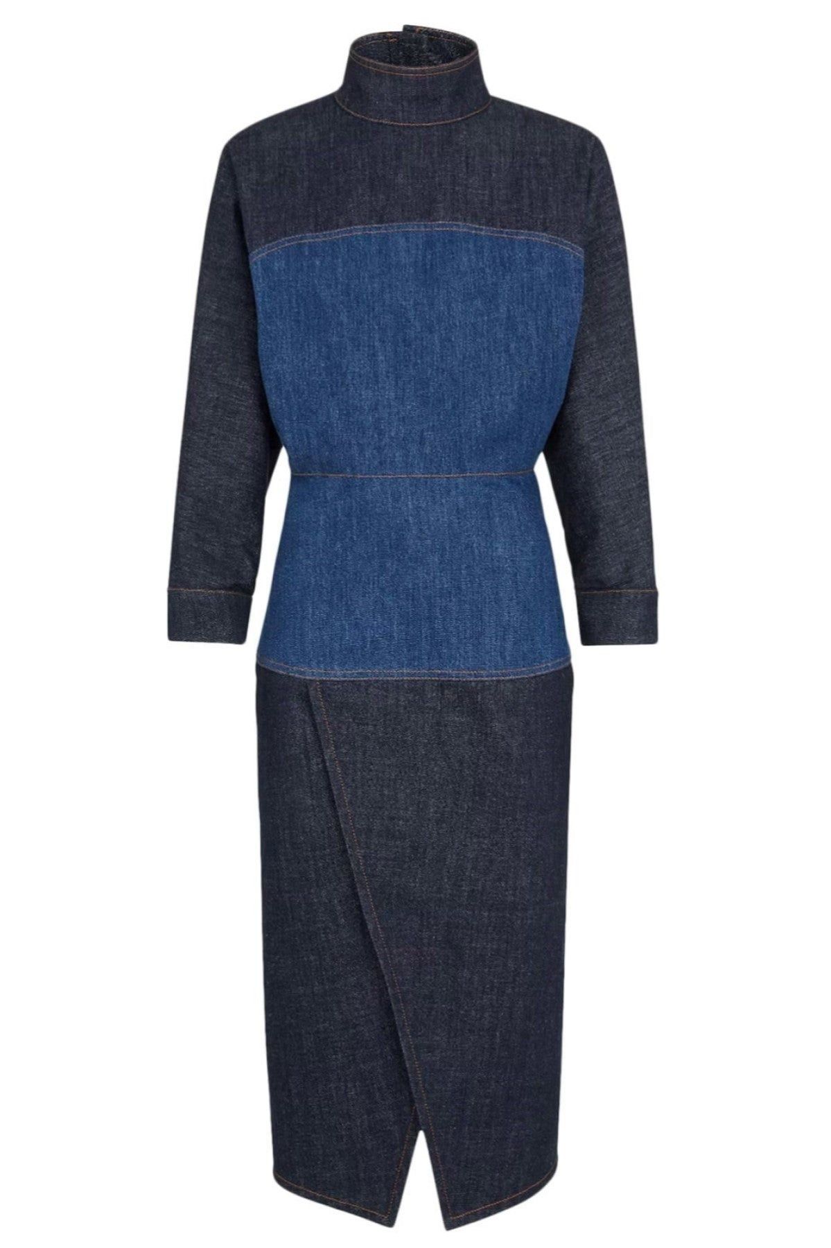Fendi o1s1wg110825 Dress in Blue Size L / US 10 / IT 46 - 1 Thumbnail