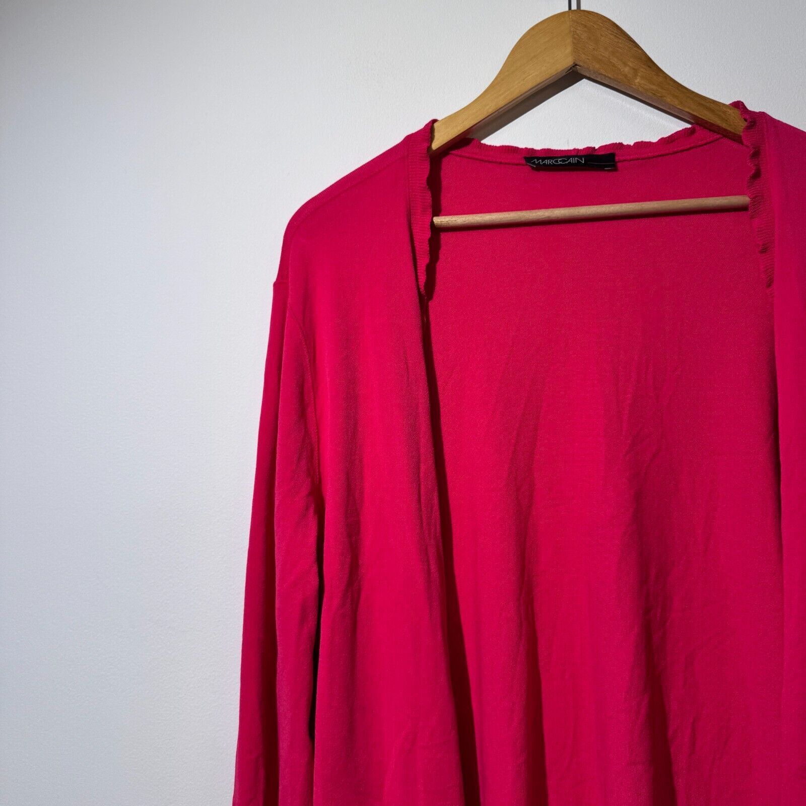 Vintage Marc Cain Pink Red Viscose Cardigan Sweater Size L 90s Y2K Size US L / EU 52-54 / 3 - 6 Thumbnail
