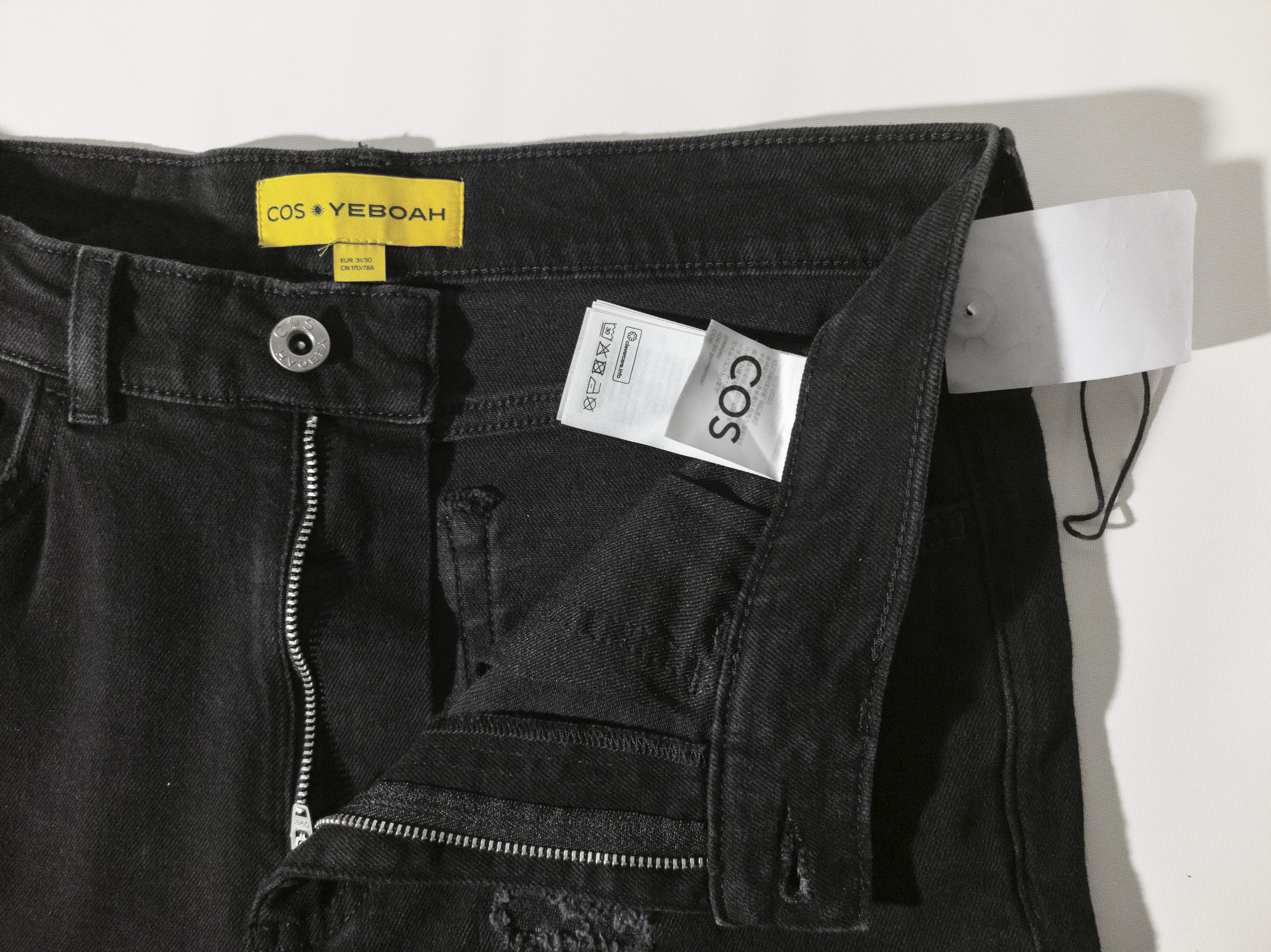 Cos Reece Yeboah Slim Jeans clean black distressed limited edit. Size US 30 / EU 46 - 16 Thumbnail