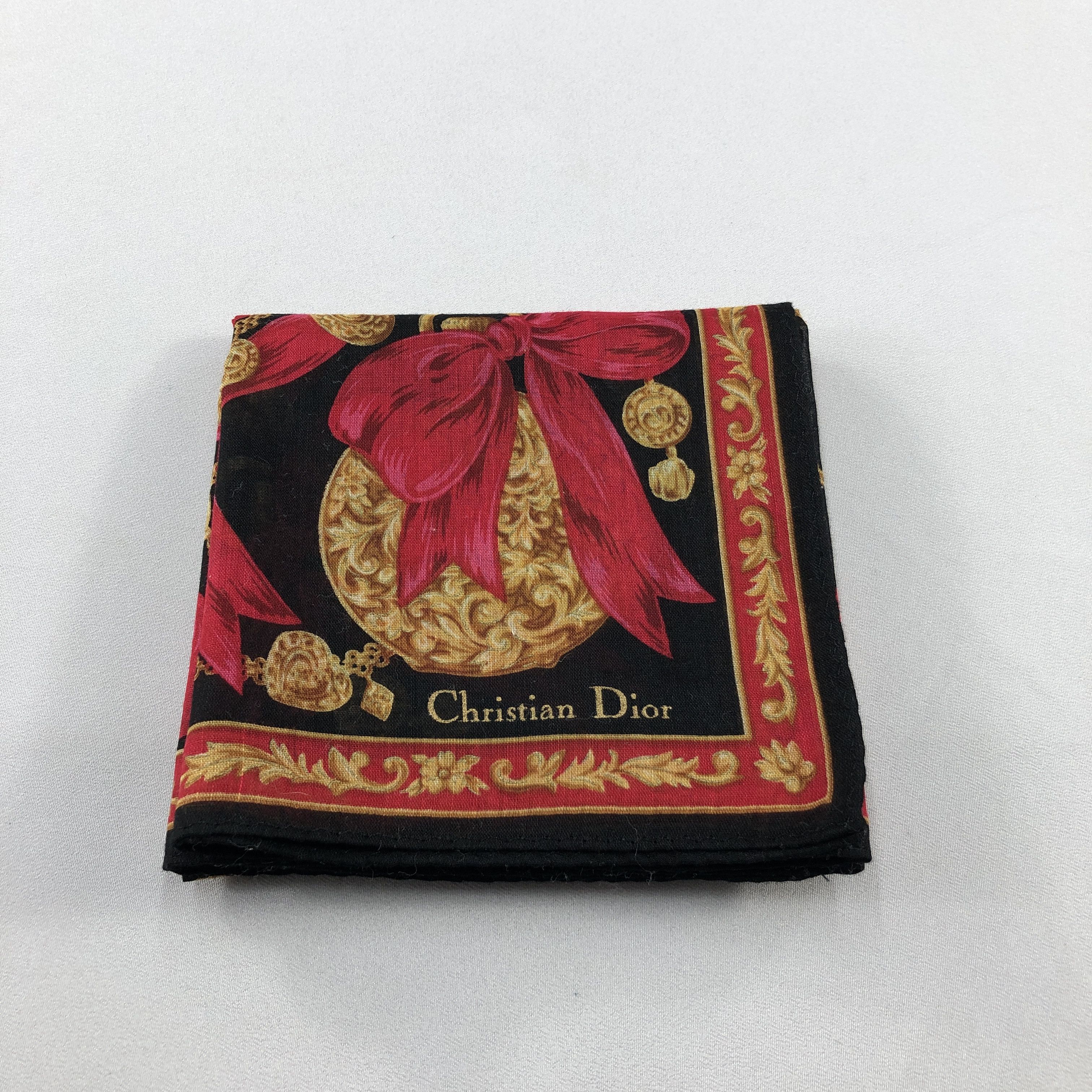 Christian Dior Monsieur Christian Dior Handkerchief Neckerchief Bandana H2922 Size ONE SIZE - 5 Thumbnail