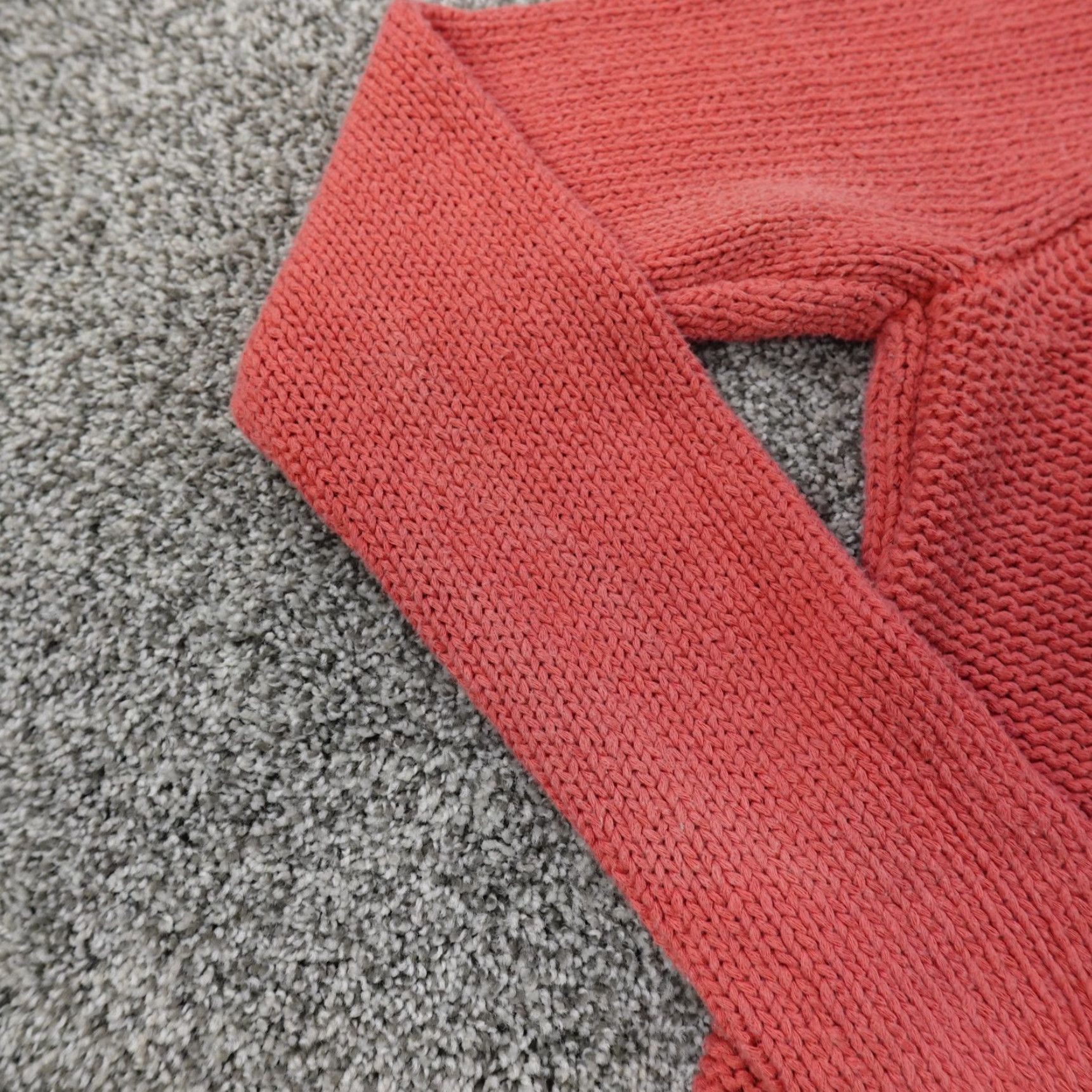 Abercrombie & Fitch Abercrombie & Fitch Sweater Womens S Pink Aran Knit Crewneck Pullover Size S / US 4 / IT 40 - 5 Thumbnail