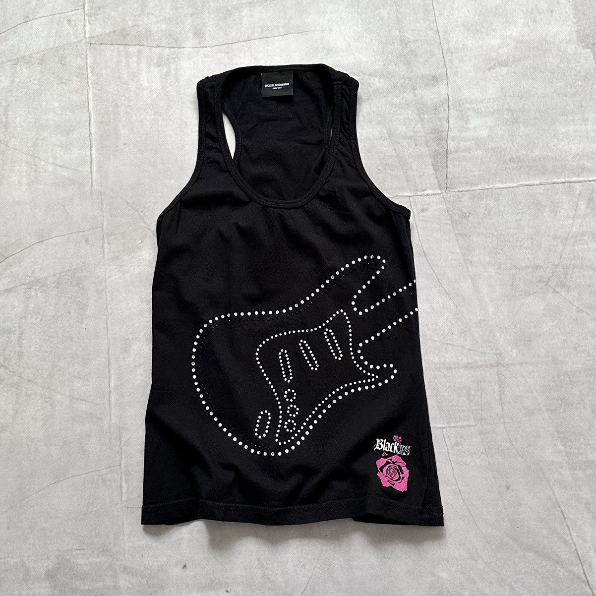 Paco Rabanne Paco Rabanne Guitar Rhinestones Rock Punk Tank Top Size XS / US 0-2 / IT 36-38 - 1 Thumbnail