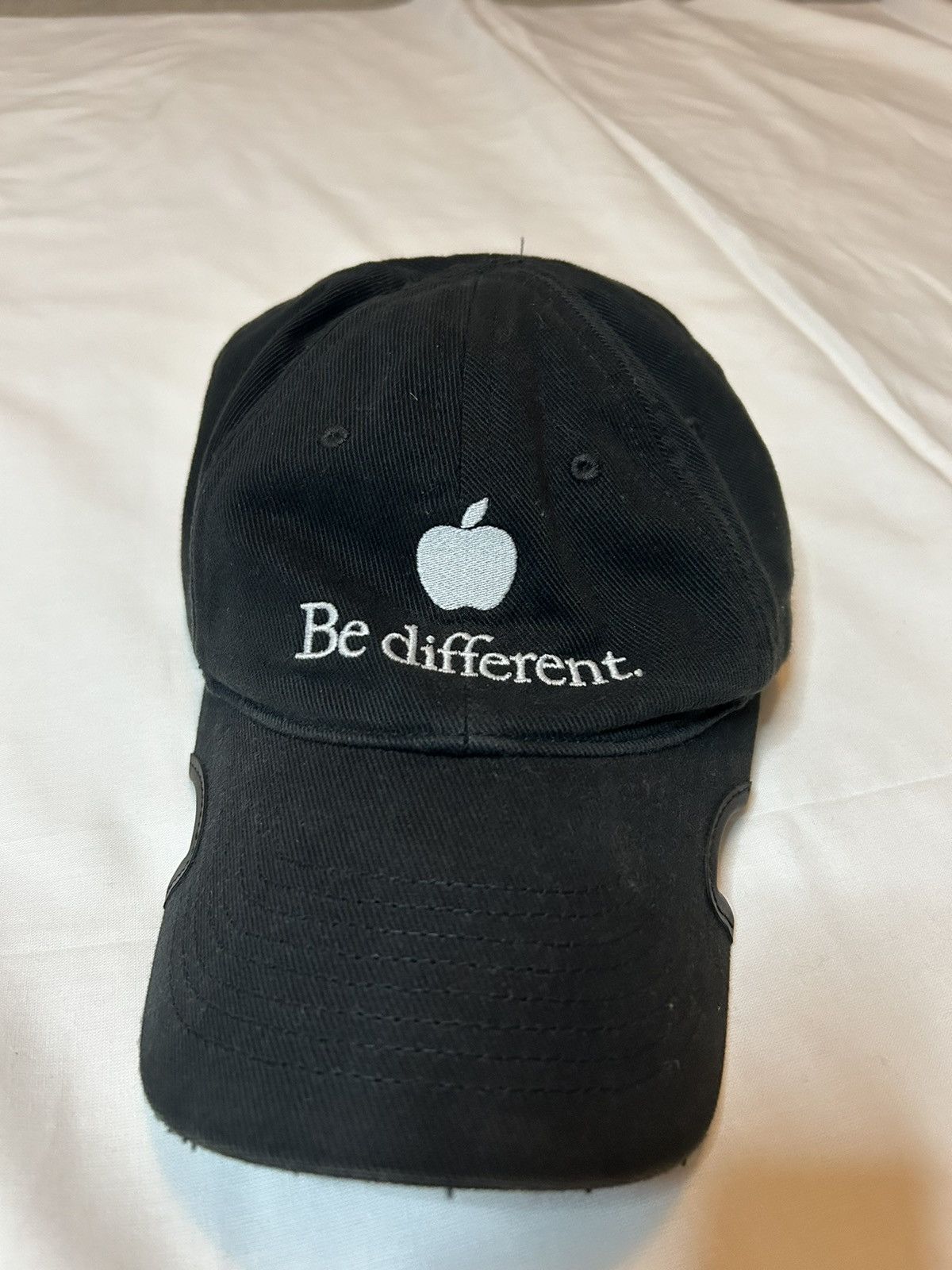 image of Balenciaga Be Different Apple Hat in Black, Men's