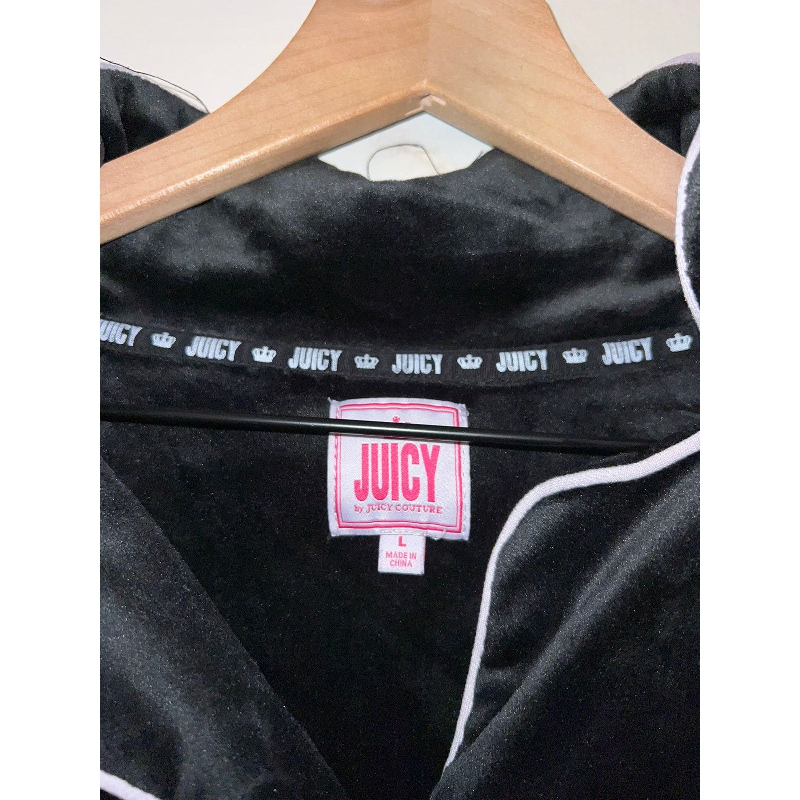 Juicy Couture Juicy Couture Sleep Top Black Silver By Juicy Women Y2K L Size L / US 10 / IT 46 - 5 Thumbnail