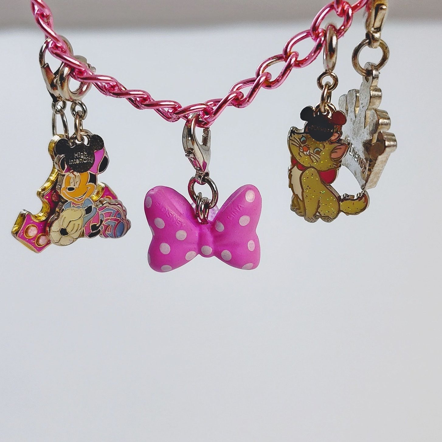 Disney Disney Minnie Mouse 5 Charm Pink Chain Bracelet Cute & Fun Size ONE SIZE - 7 Thumbnail