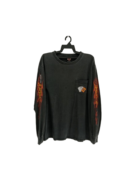Harley Davidson Vintage Y2K Harley Davidson Hd Trash Sunfaded Longsleevet Size US XL / EU 56 / 4 - 2 Thumbnail