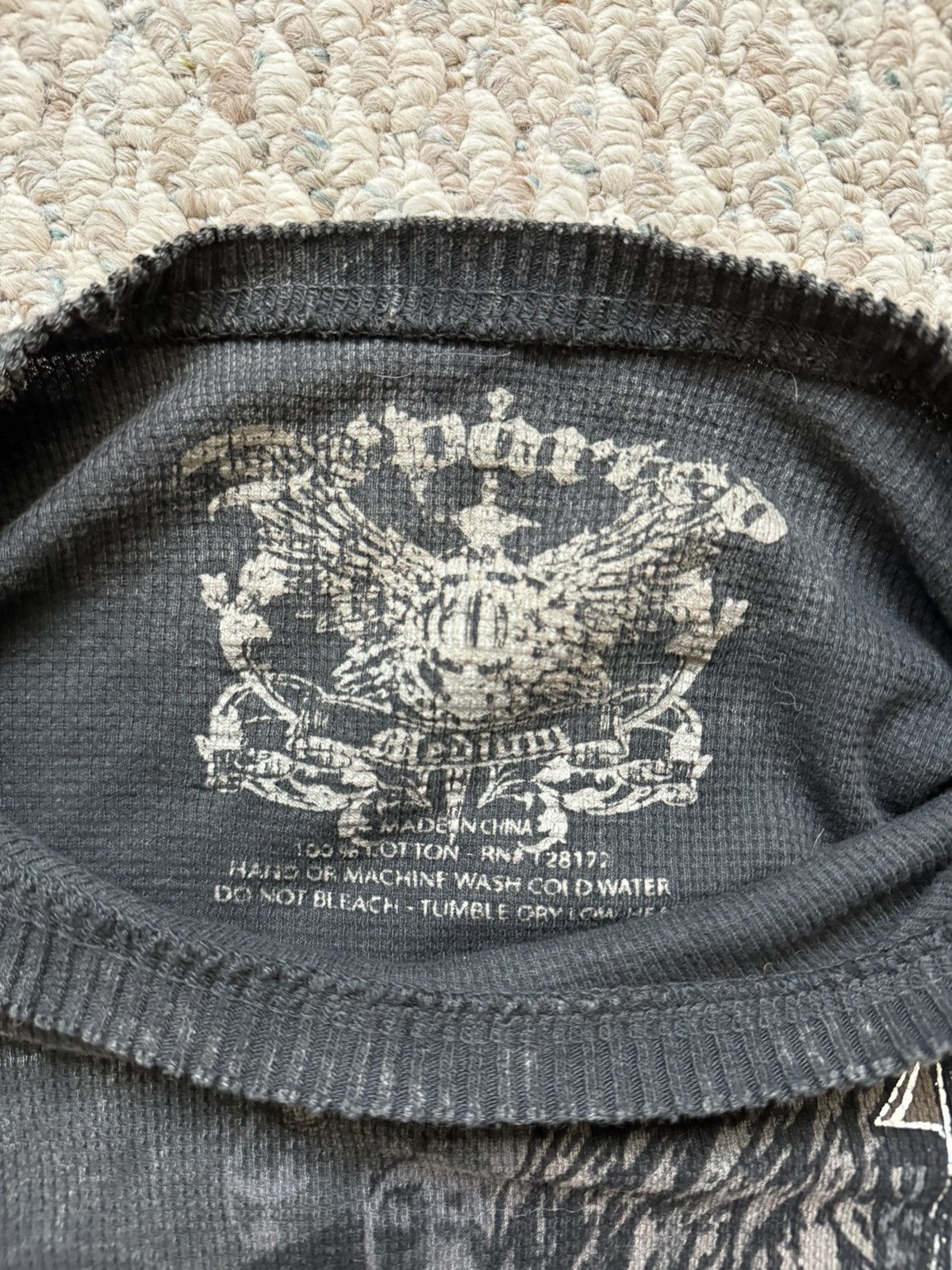 Affliction Y2k WMNS Departed Gray Shirt (M) Size M / US 6-8 / IT 42-44 - 3 Thumbnail