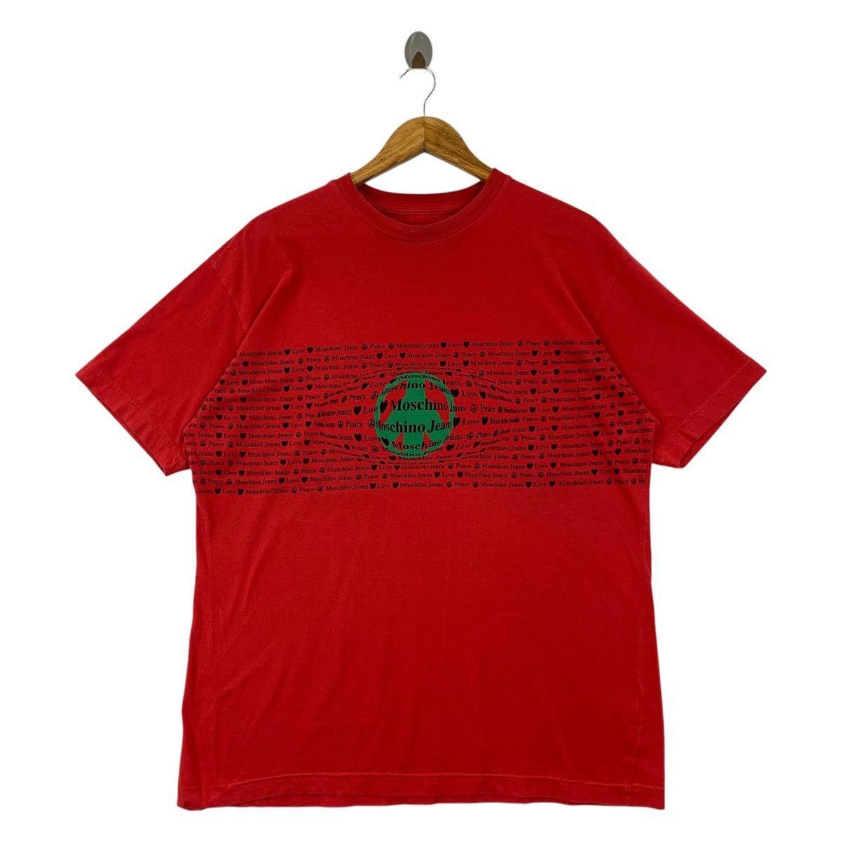Moschino × Vintage Vintage MOSCHINO JEANS spellout printed designer tee Size US L / EU 52-54 / 3 - 1 Thumbnail