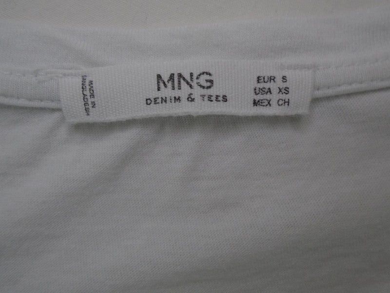 Mango Women's T-Shirt MNG. Color: White. Size: S. Size S / US 4 / IT 40 - 6 Thumbnail