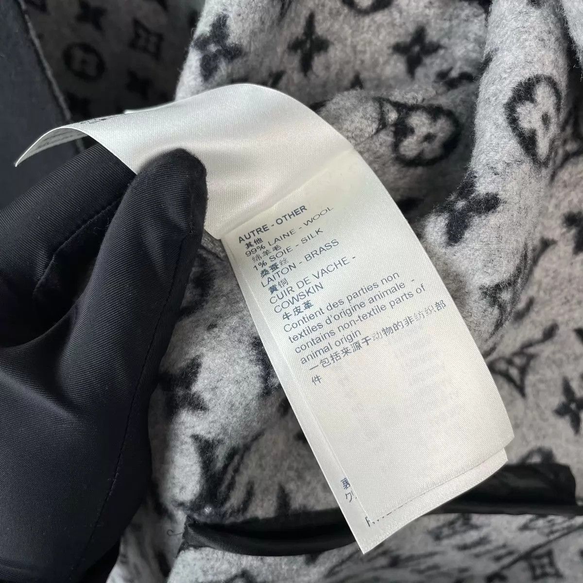 Louis Vuitton LV all-over print dressing gown coat black outer gray inner Size S / US 4 / IT 40 - 7 Thumbnail