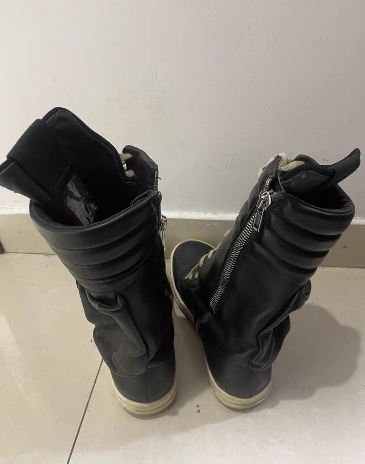 Rick Owens Rick Owens Cargo High-Top Zip Pocket Leather Boots Size US 9.5 / EU 42-43 - 3 Thumbnail