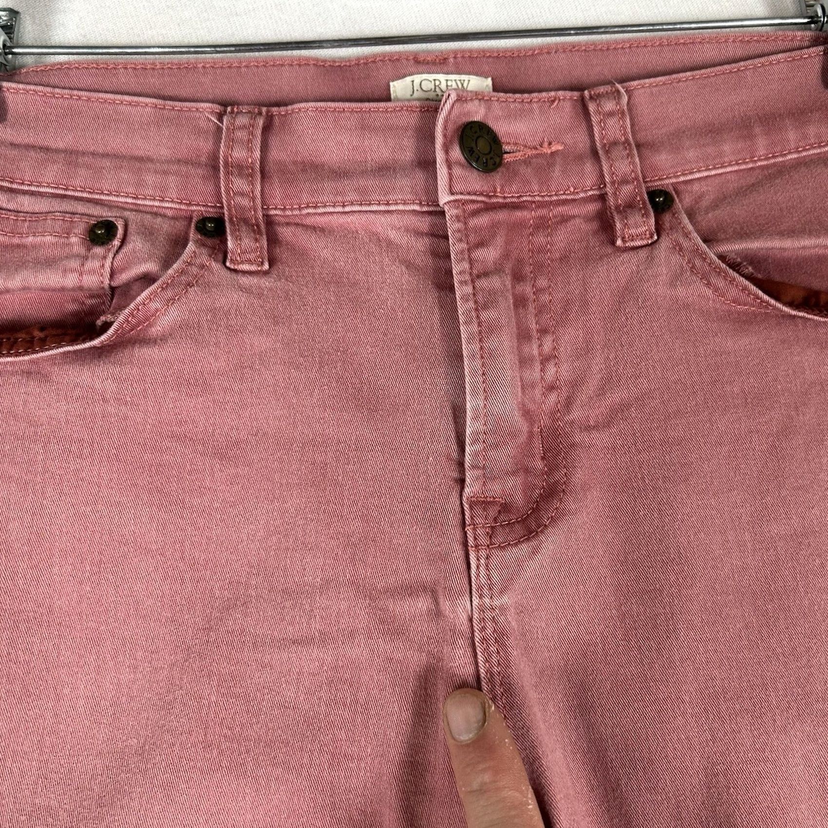 J.Crew J.CREW Skinny Jeans Women's 29 Red Denim Stretch Mid Rise Casual Size 29" - 4 Thumbnail