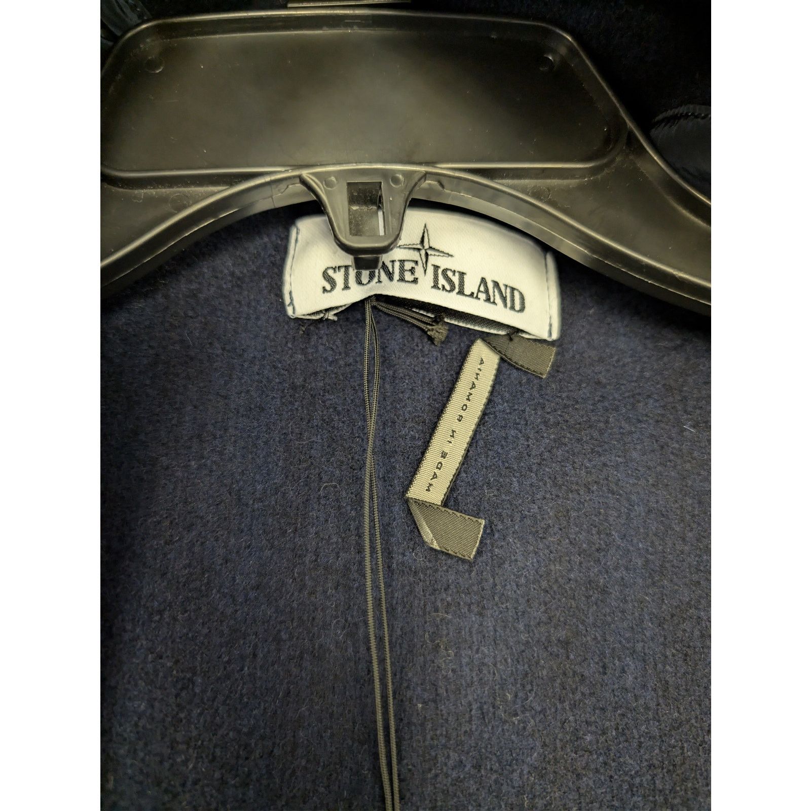 Stone Island o1rshd1 Panno Speciale Hoodie Jacket in navy blue wool blend Size US L / EU 52-54 / 3 - 22 Thumbnail