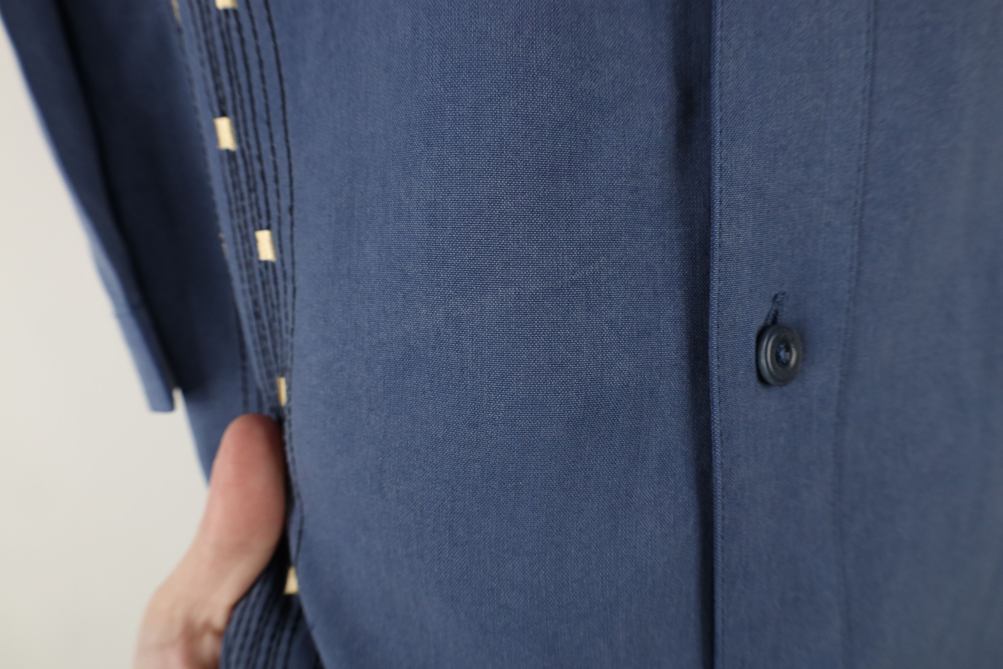 Nat Nast × Vintage Nat Nast Luxury Originals Geometric Silk Button Shirt Blue Size US XL / EU 56 / 4 - 8 Thumbnail