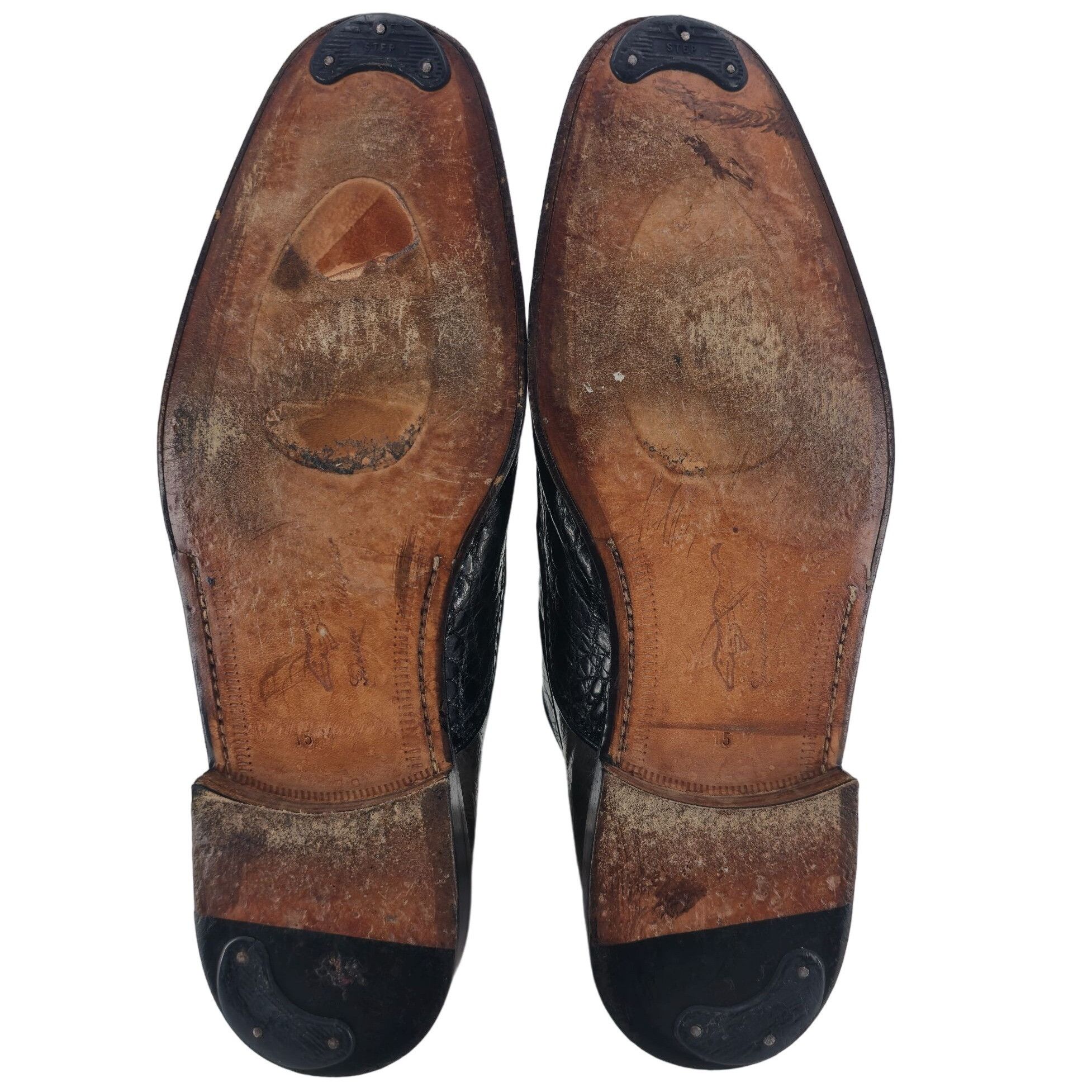 Mauri Mauri Italy Men 15 Exotic Alligator Ostrich Dress Shoe Grey Size US 15 / EU 48 - 3 Thumbnail