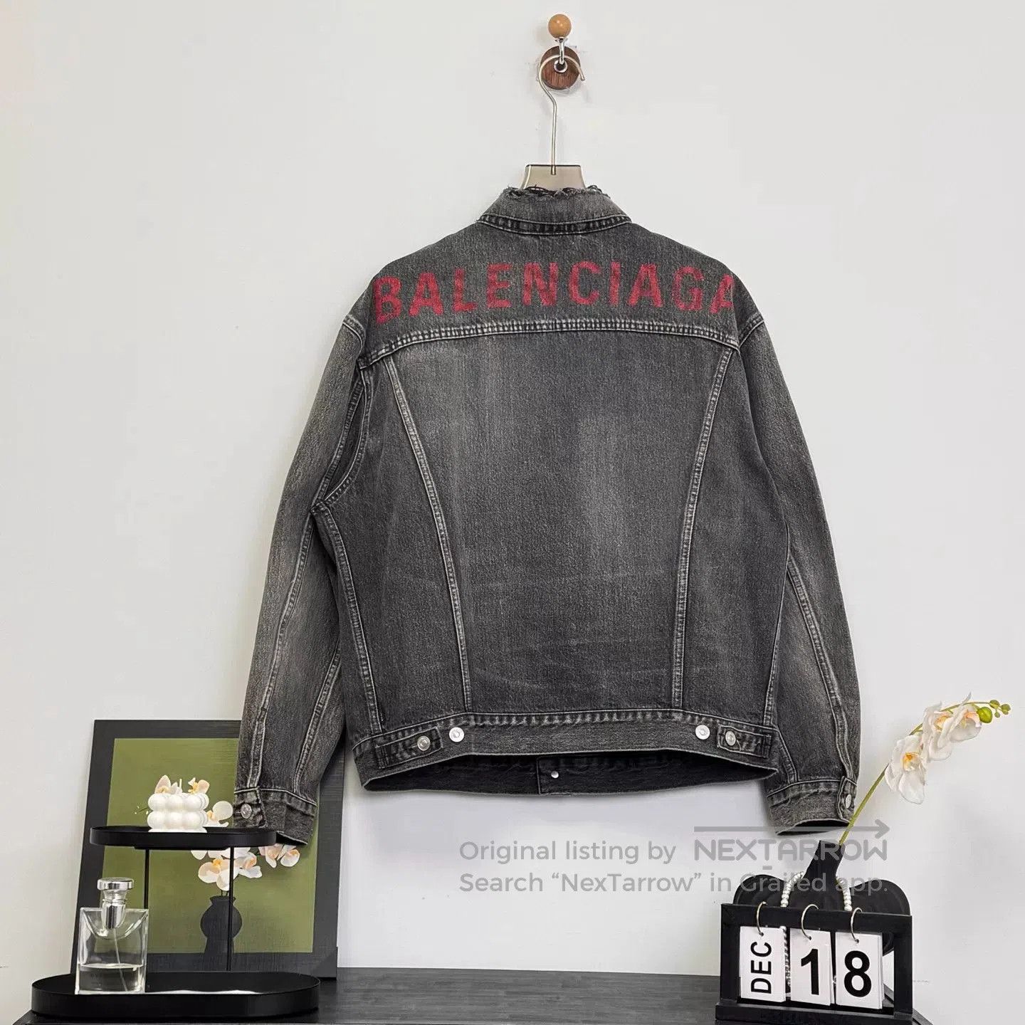 Balenciaga Balenciaga Logo Denim Jacket Size 36. Size US S / EU 44-46 / 1 - 2 Thumbnail