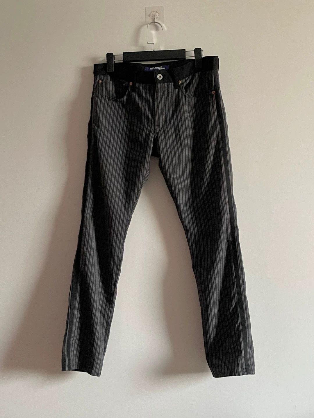 Junya Watanabe Gray Striped Casual Pants Size 30 Size US 30 / EU 46 - 2 Thumbnail
