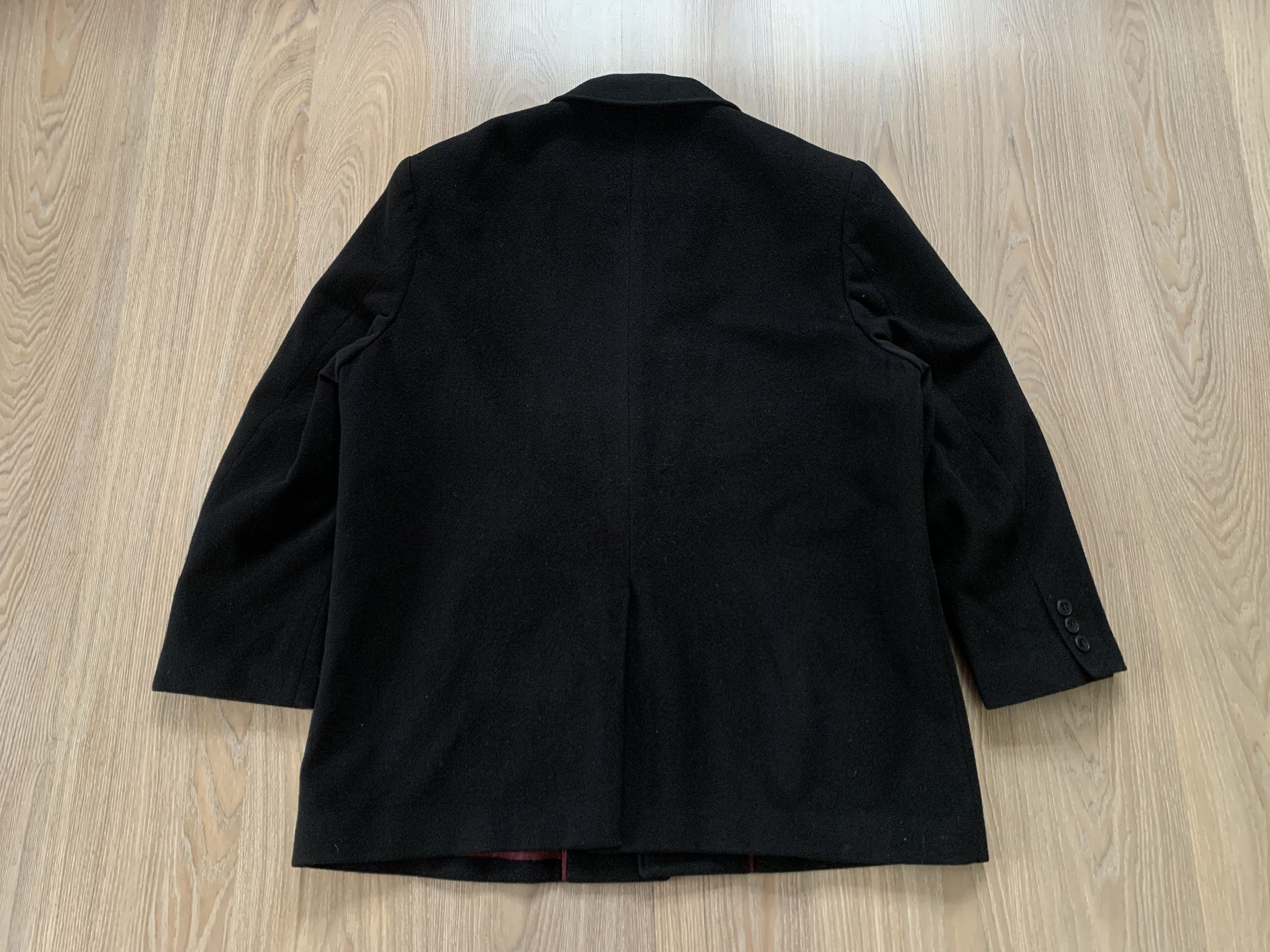 Pierre Cardin Pierre Cardin Black Wool Overcoat Size US XL / EU 56 / 4 - 4 Thumbnail