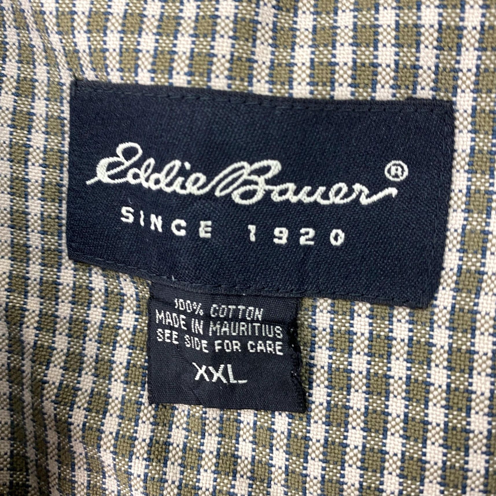 Eddie Bauer VINTAGE Eddie Bauer Shirt Mens 2XL Green Brown Gingham Plaid Button-Up Long Sleeve Cotton Size US XXL / EU 58 / 5 - 4 Thumbnail