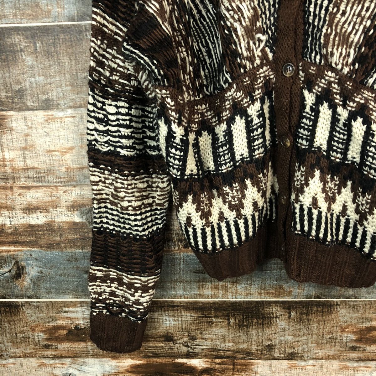 Japanese Brand Japan vintage Brown Cardigan Knitwear #A1584 Size US M / EU 48-50 / 2 - 7 Thumbnail