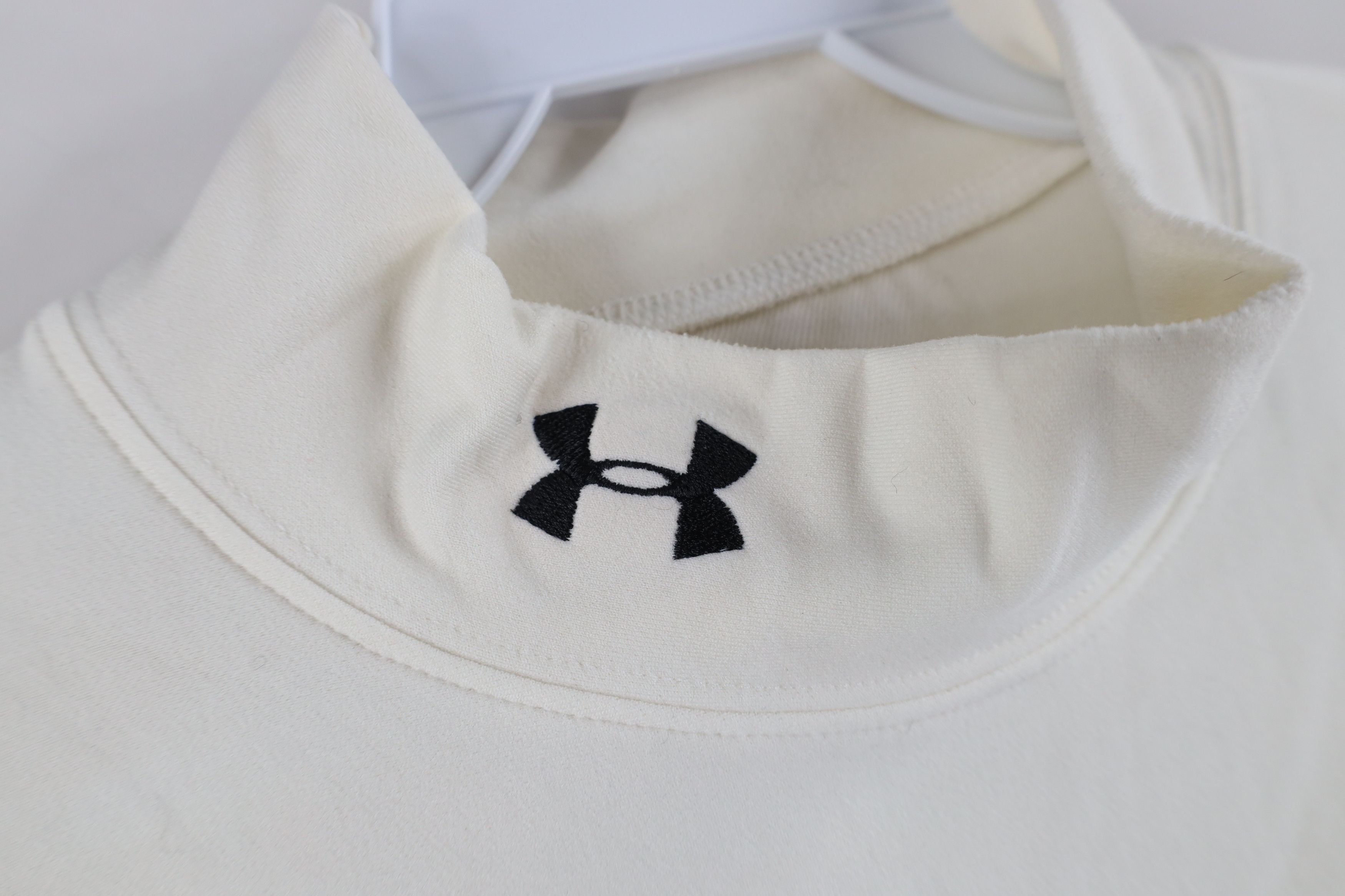 Under Armour × Vintage Under Armour ColdGear Compression Mock Neck T-Shirt White Size US XXL / EU 58 / 5 - 5 Thumbnail