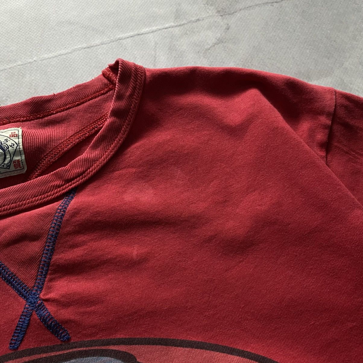 Evisu × Vintage Evisu Distressed Faded Big Logo Vintage Rare T-shirt Tre Size US XL / EU 56 / 4 - 6 Thumbnail