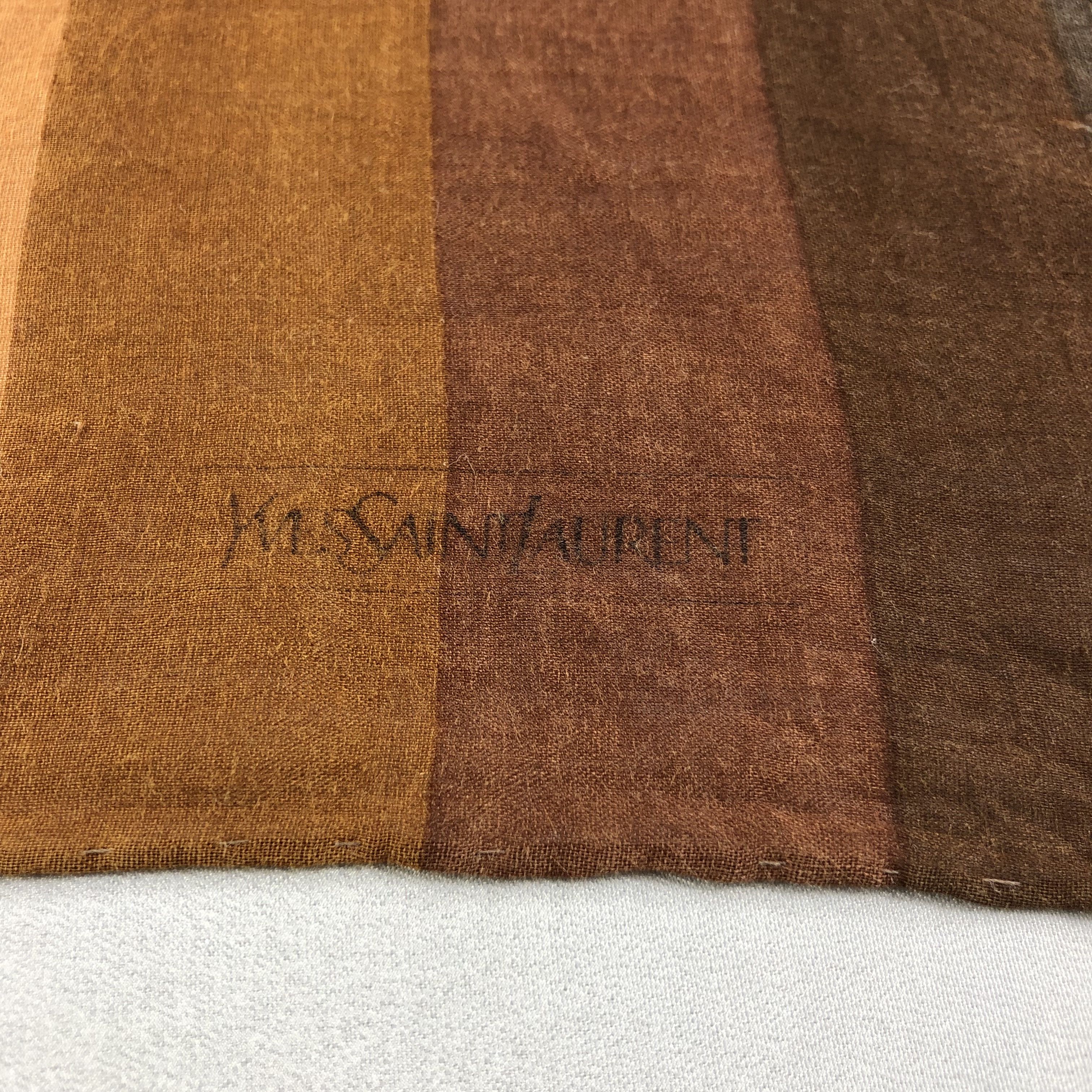 Yves Saint Laurent YSL Hand Rolled Handkerchief Neckerchief Bandana H1746 Size ONE SIZE - 4 Thumbnail
