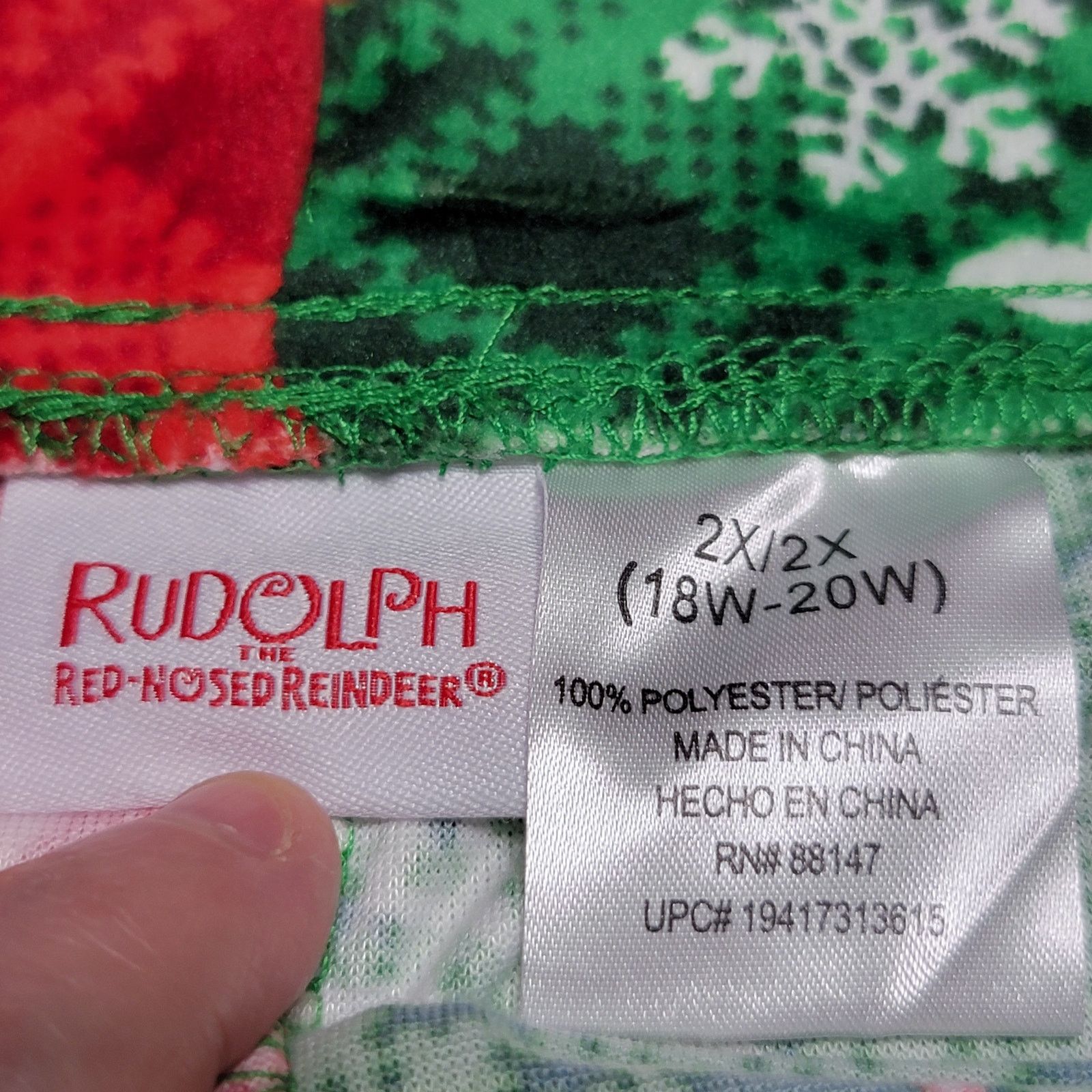 Other Rudolph Soft Fleece Holiday PJ Pants - Size 2X (18w-20w) NWT Size 42" / US 20 - 5 Thumbnail