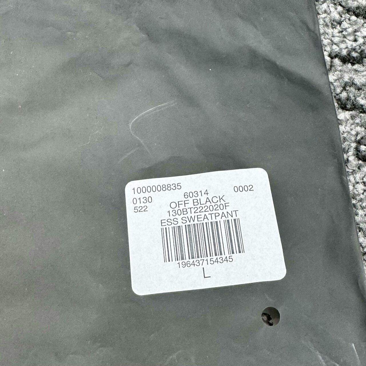 Fear of God fog essentials gray black logo sweatpants Size US 32 / EU 48 - 3 Thumbnail