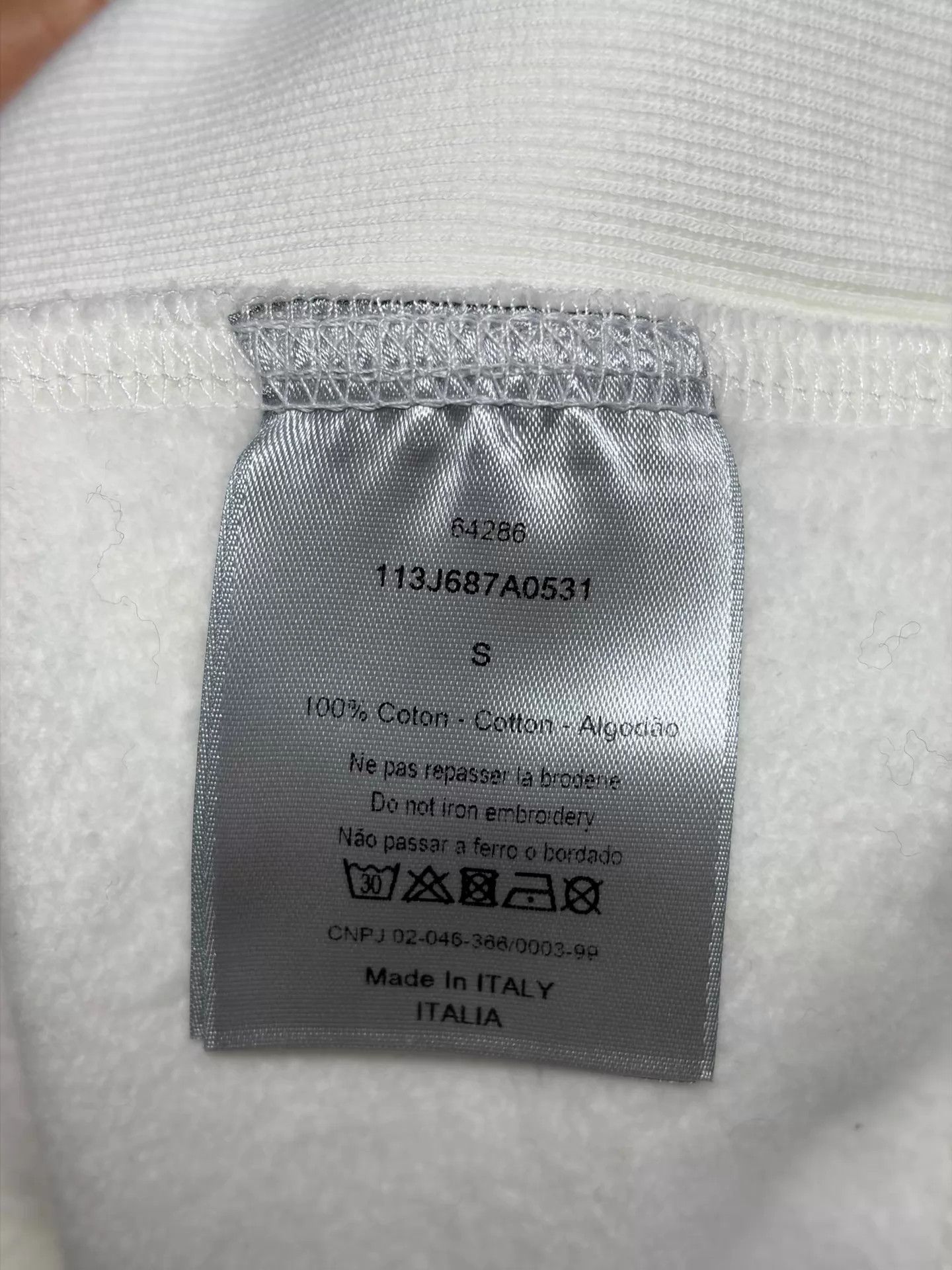 Dior Dior Embroidered Floral Logo White Sweatshirt S Size US S / EU 44-46 / 1 - 4 Thumbnail