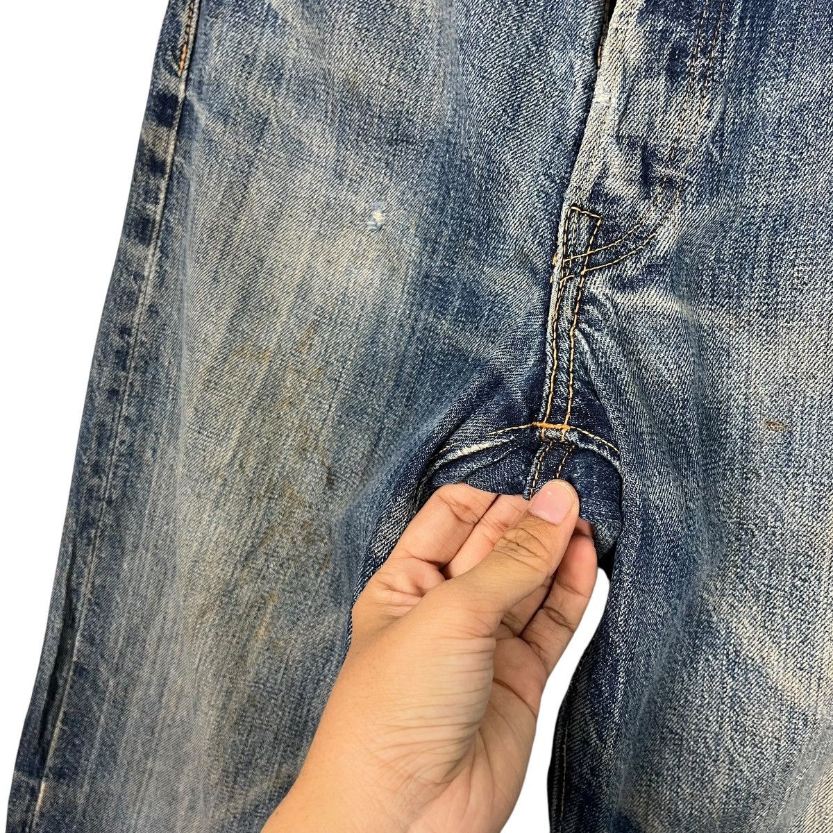 Sugar Cane Vintage Sugar Cane Distressed Selvedge Denim Jeans Size US 30 / EU 46 - 13 Thumbnail