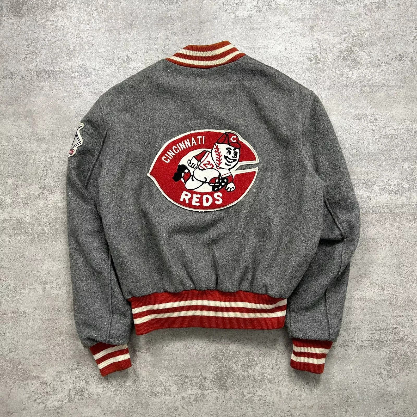 MLB × Vintage CINCINNATI REDS DELONG WOOL JACKET DUGOUT SIZE 42 Size US M / EU 48-50 / 2 - 1 Thumbnail
