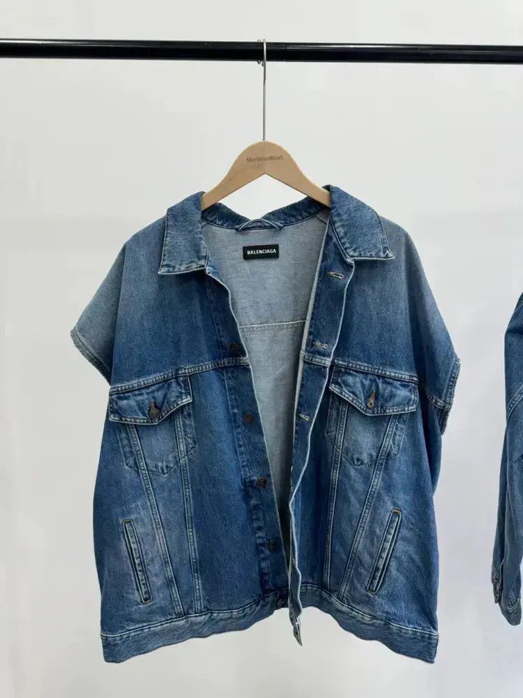 Balenciaga Sz 44 Balenciaga 18AW 2 in 1 Heavy Denim Jacket-2505 Size US S / EU 44-46 / 1 - 4 Thumbnail
