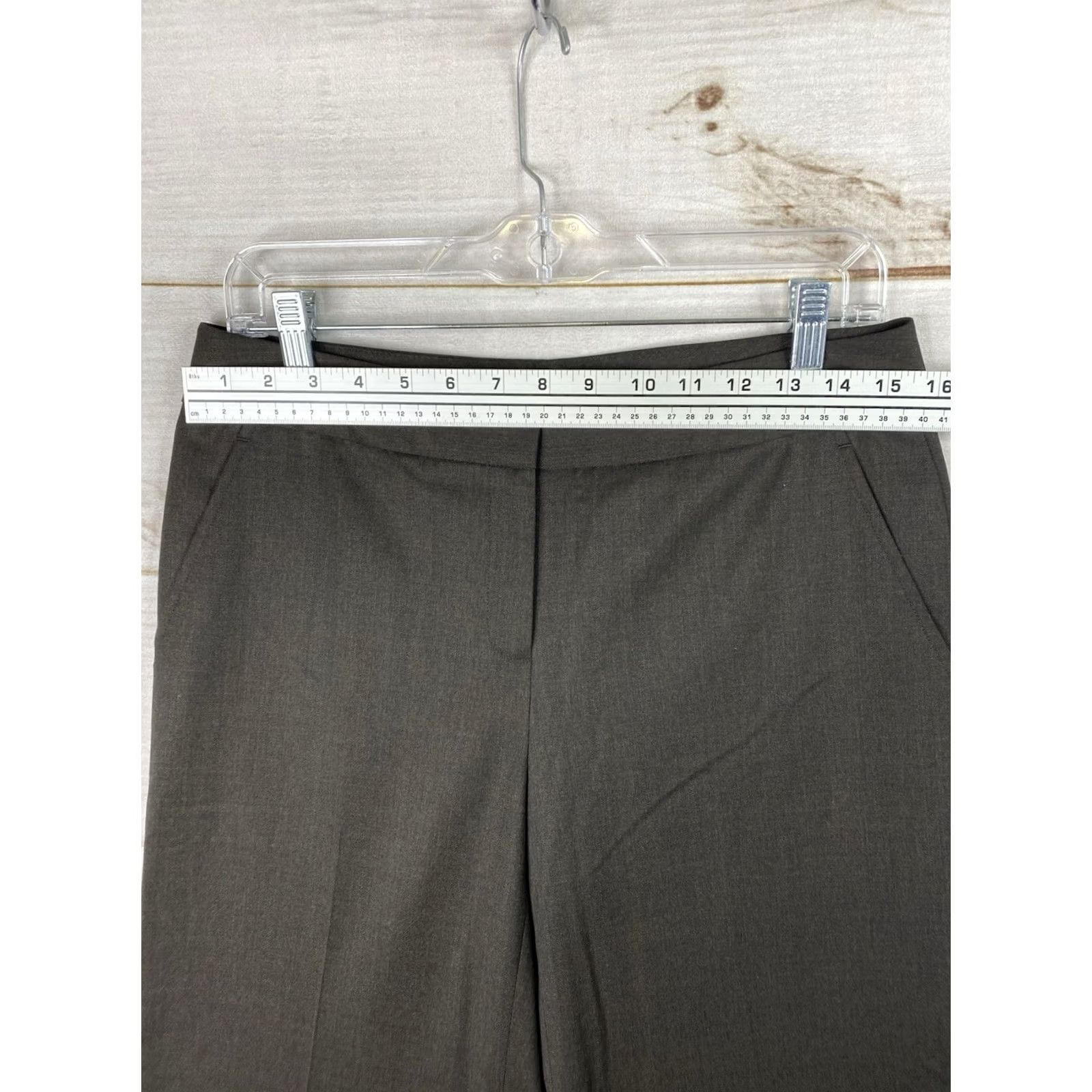 Vintage VINTAGE Lafayette 148 Dress Pants Womens 4 Brown Virgin Wool Trousers Unlined Minimalist Size 27" / US 4 / IT 40 - 3 Thumbnail