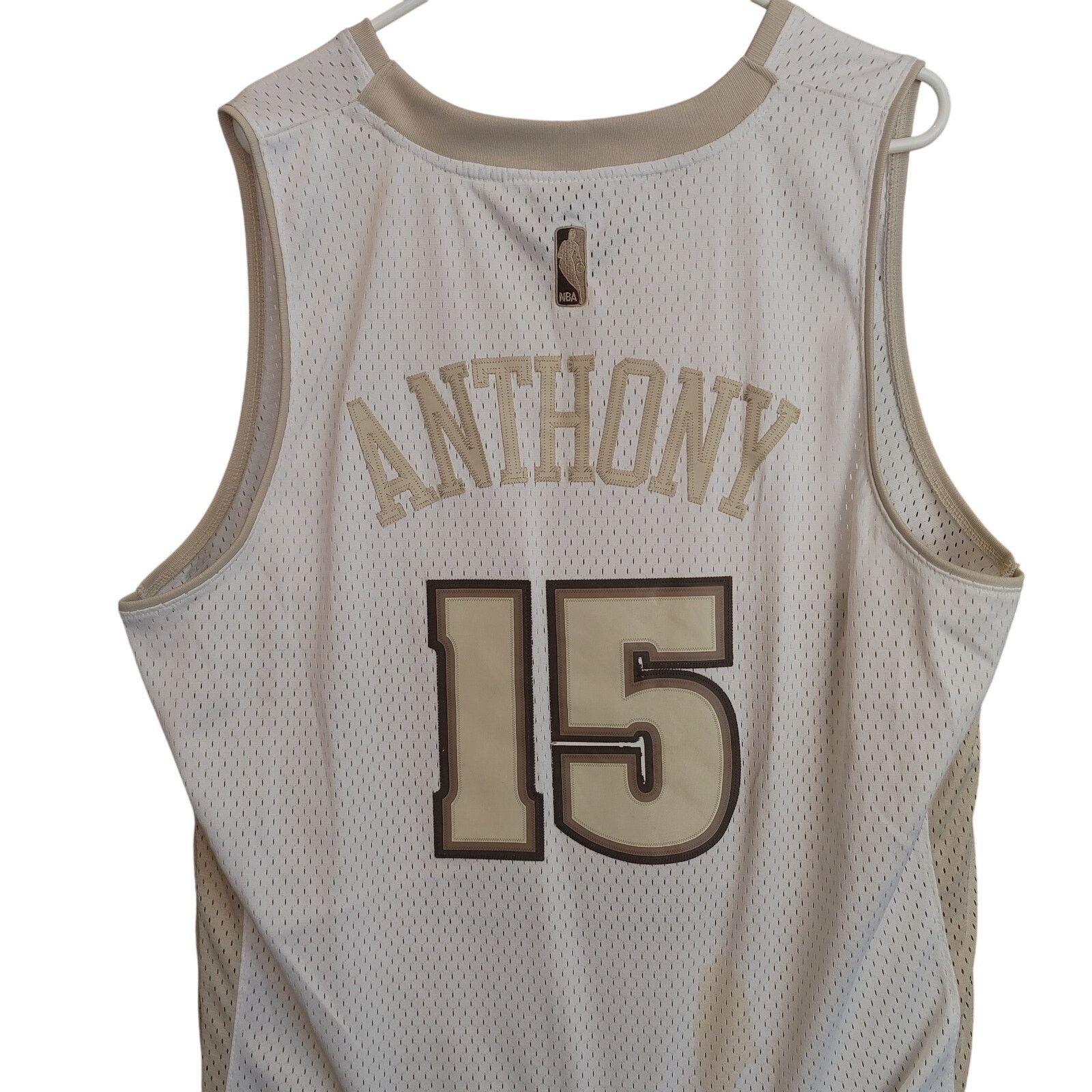 Adidas Anthony "Nuggets" #15 White Adidas Sleeveless Jersey Mens XL Size US XL / EU 56 / 4 - 2 Thumbnail