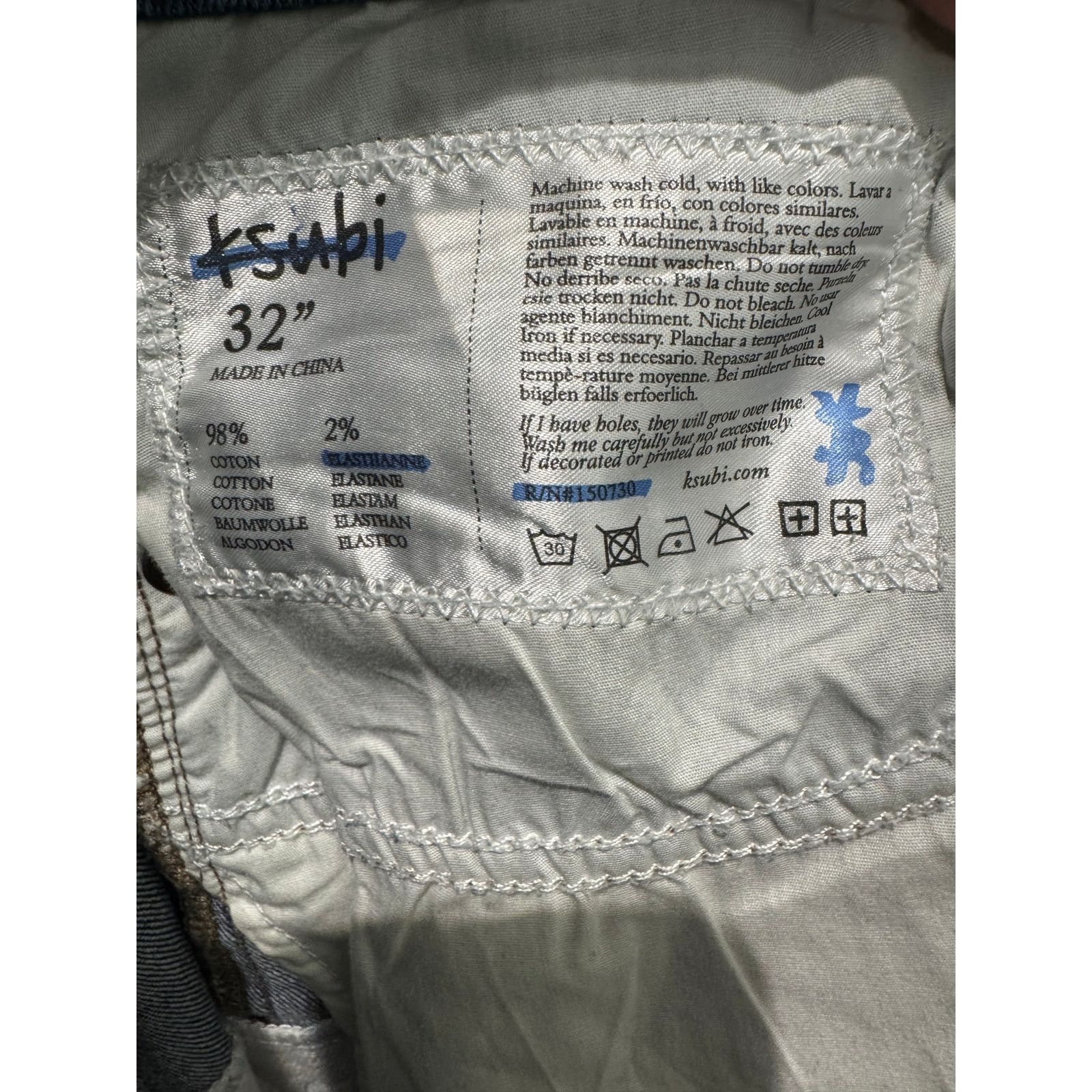Ksubi Ksubi Light Wash Ripped Blue Jeans Size US 32 / EU 48 - 8 Thumbnail
