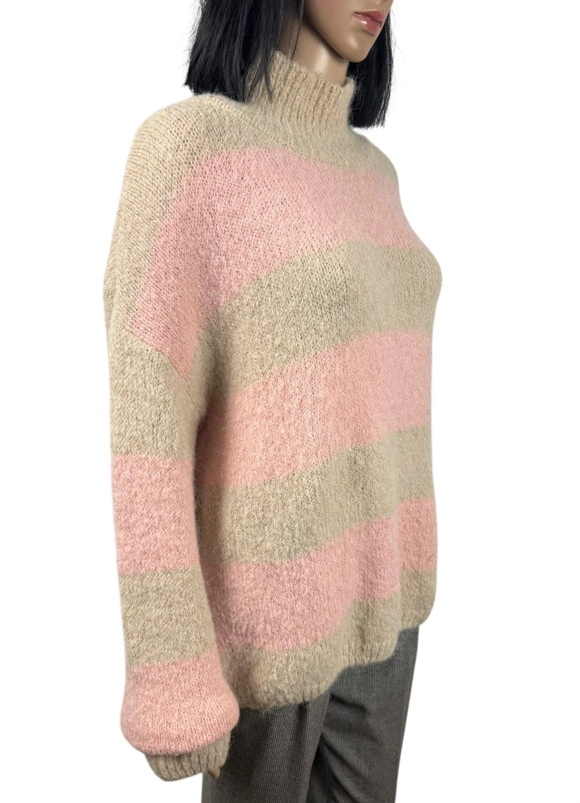 True Religion True Religion Striped Mohair Knit Sweater Mock Neck size S Size S / US 4 / IT 40 - 3 Thumbnail