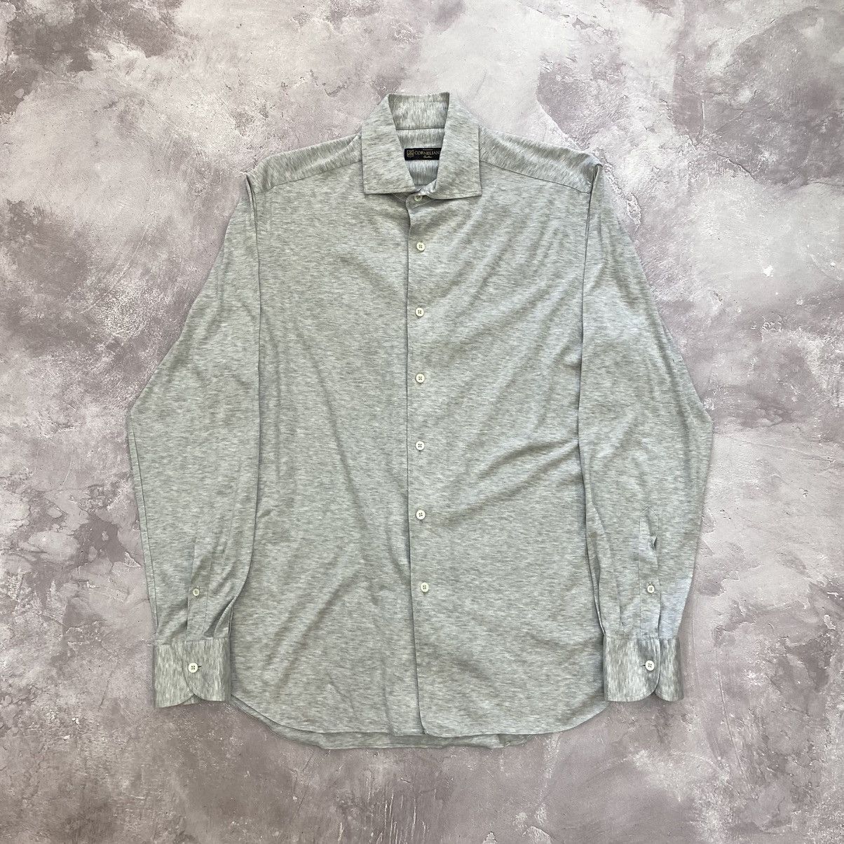Corneliani Vintage Corneliani Cotton Plain Weekday Shirt Long Sleeve Size US M / EU 48-50 / 2 - 1 Thumbnail