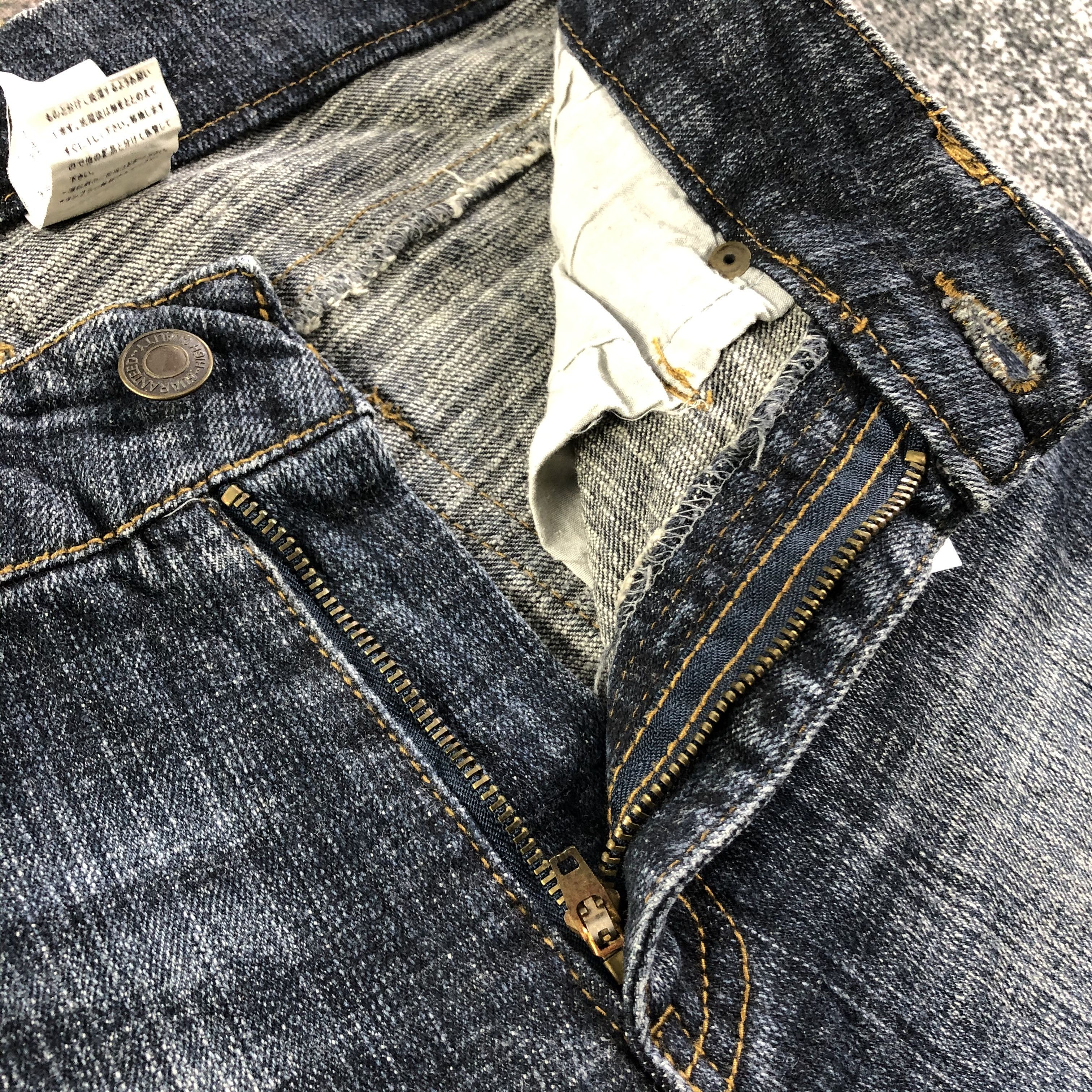 Japanese Brand Japanese Brand Mzee Jeans Faded Blue Flare Denim KJ1816 Size 29" - 6 Thumbnail