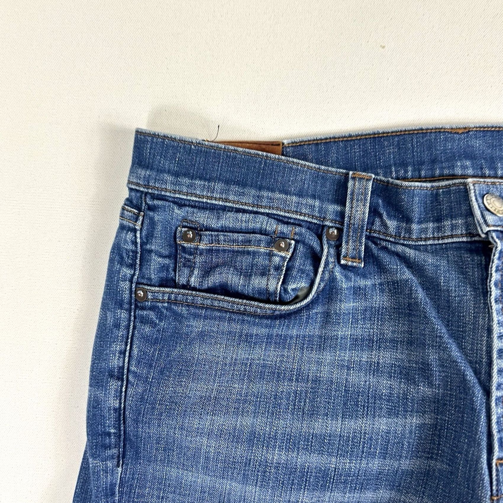 J Brand J Brand Kane Blue Slim Straight Jeans 38x28 Mens Cotton Stretch Zip Waist 38 Inseam 28 Medium Brushed 100% Cotton Jeans Straight Fit Vintage No Size US 38 / EU 54 - 4 Thumbnail