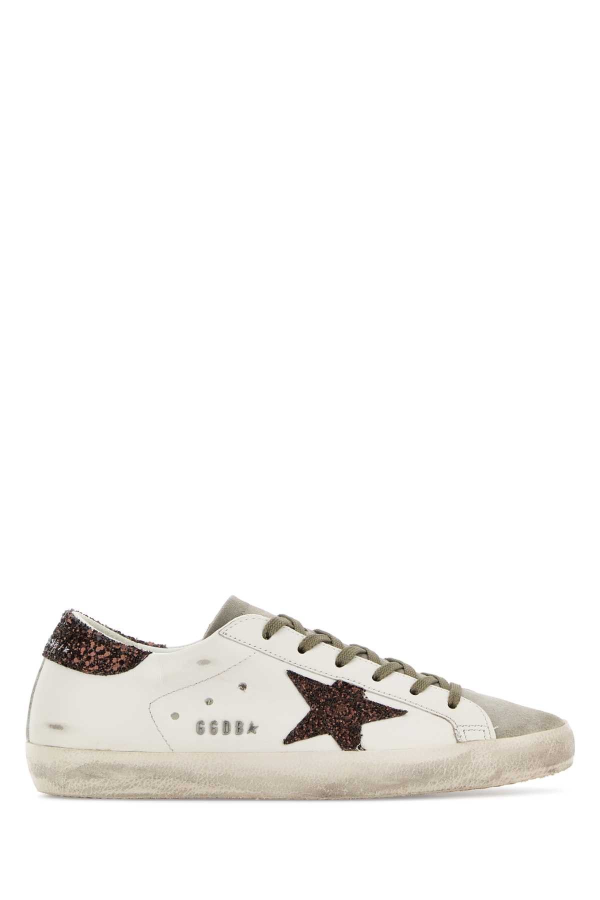 Golden Goose White Leather Super Star Sneakers Size US 5 / IT 35 - 1 Thumbnail