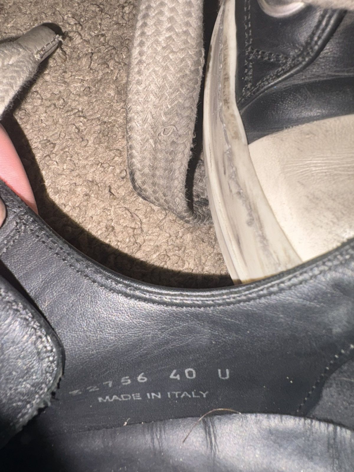 Rick Owens Rick Owens Mainline Jumbo Lace Ramones Low Top (Black) Size US 7.5 / EU 40-41 - 4 Thumbnail