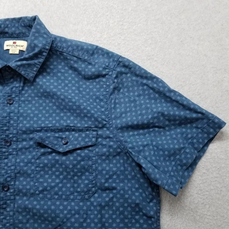 Other Woolrich Shirt Mens Large Short Sleeve Pockets Cotton Size US L / EU 52-54 / 3 - 3 Thumbnail
