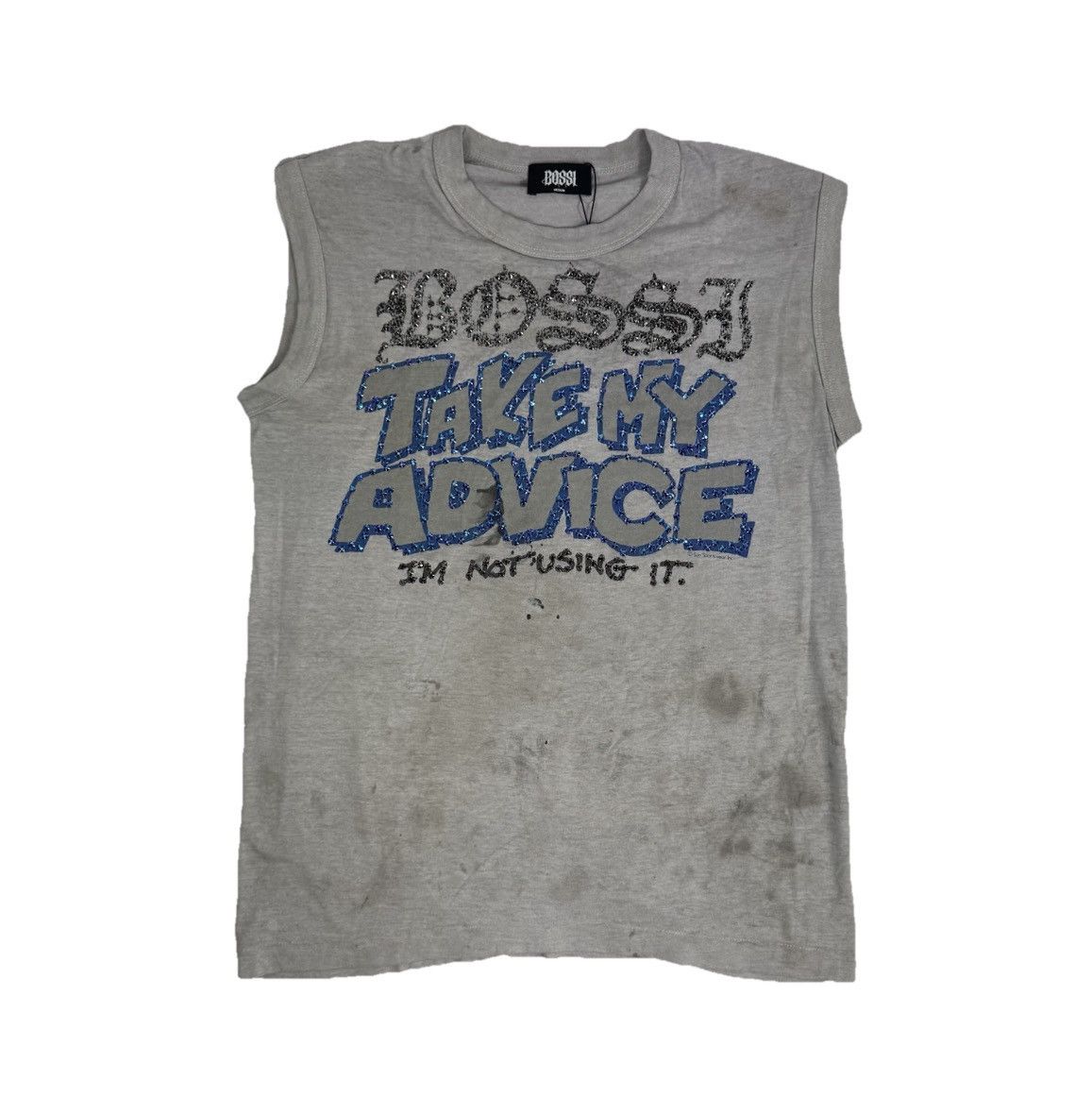 1/1 TAKE MY ADVICE RHAINSTONE EMBELLISHED T-SHIRT